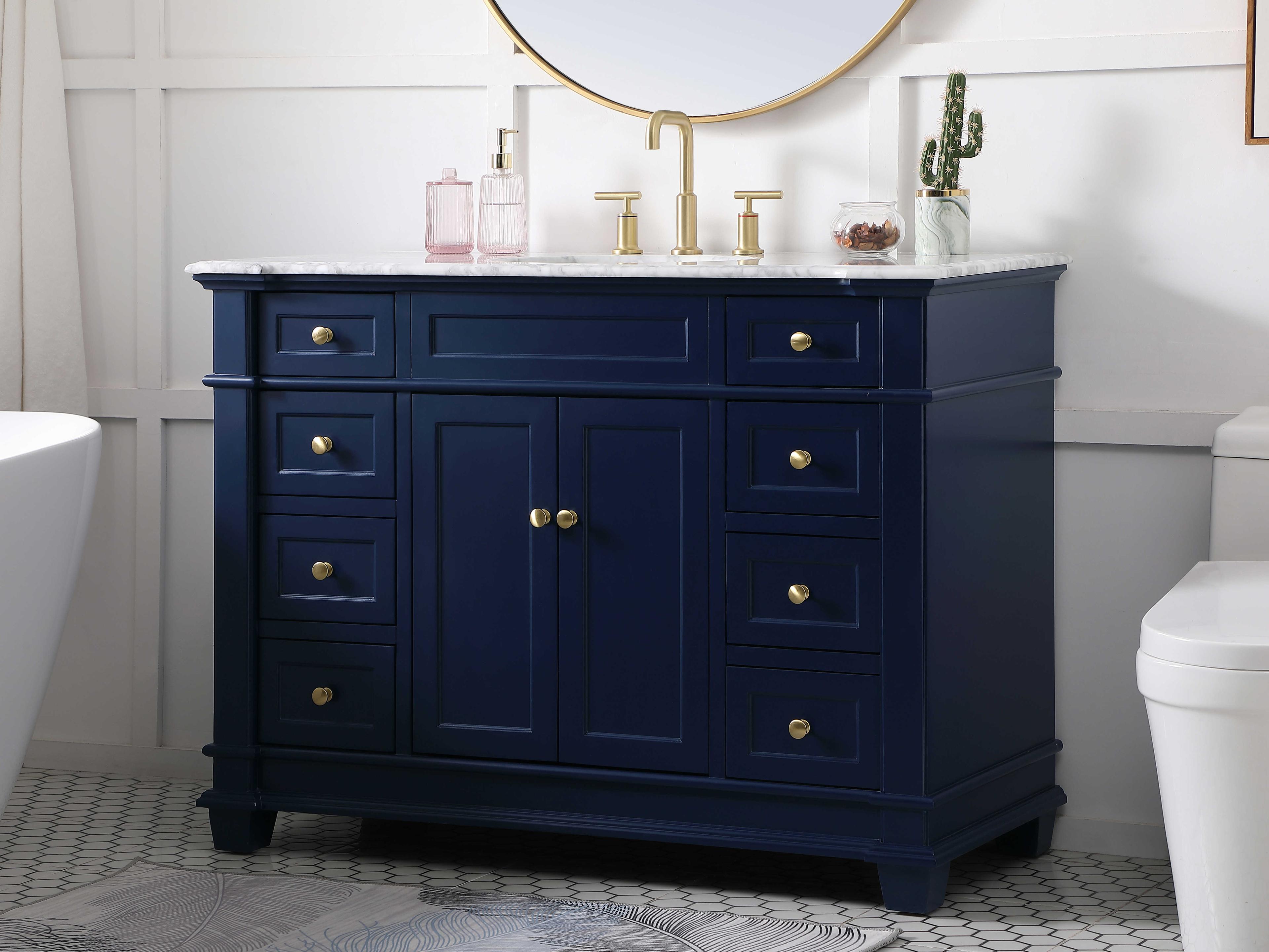 Elegant Lighting Wesley Blue 48" Vanity