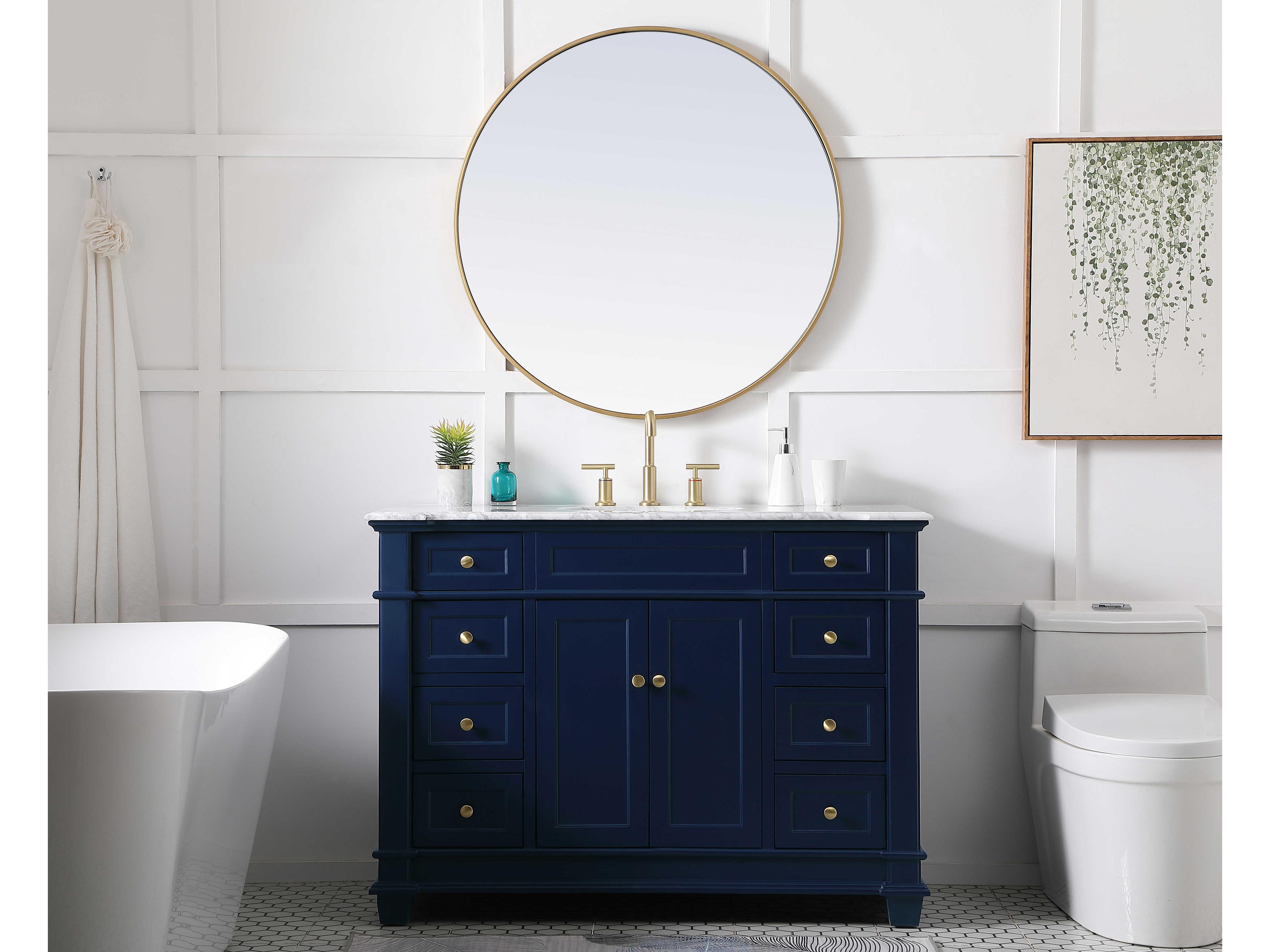 Elegant Lighting Wesley Blue 48" Vanity