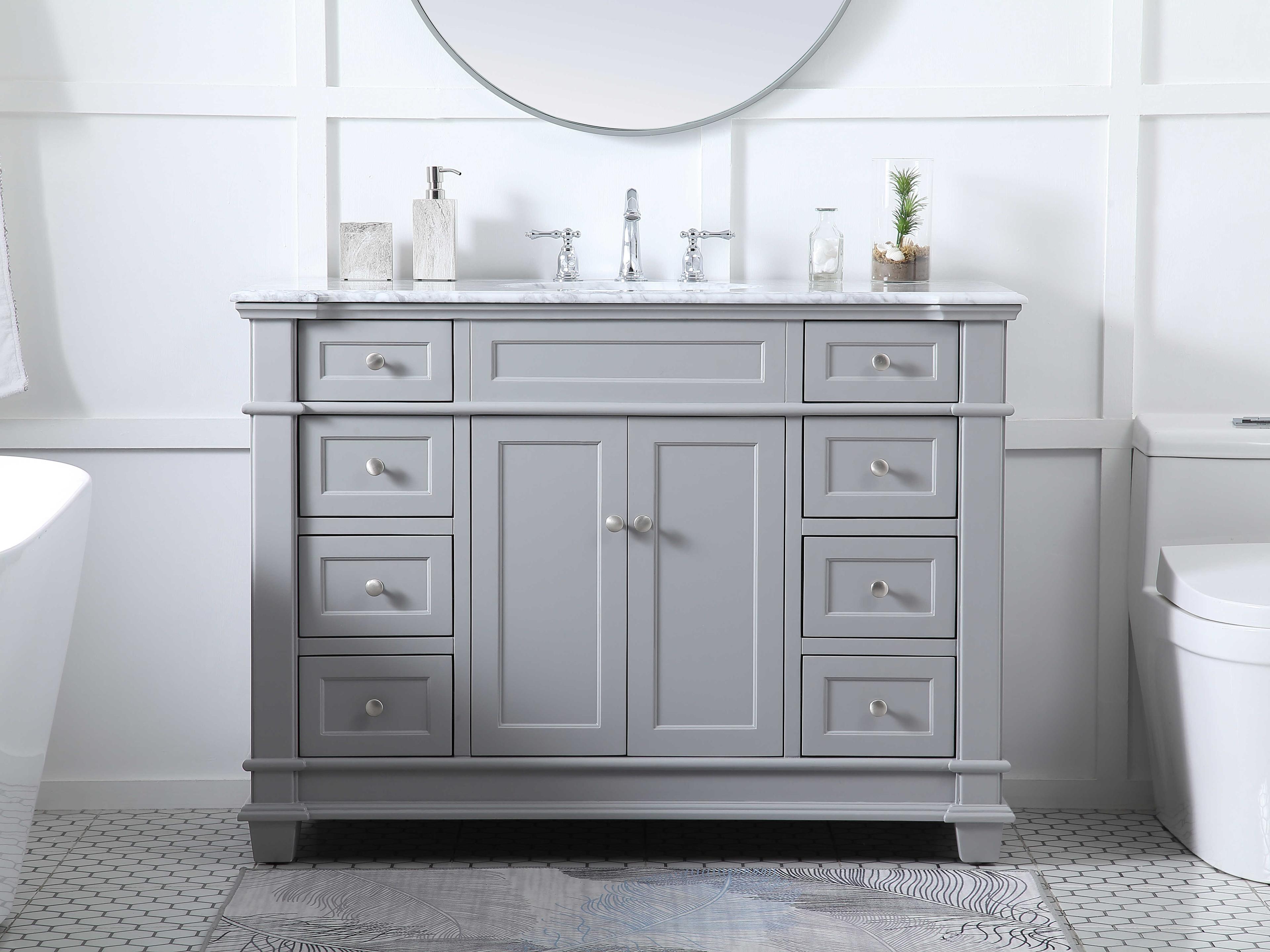 Elegant Lighting Wesley Grey 48" Vanity