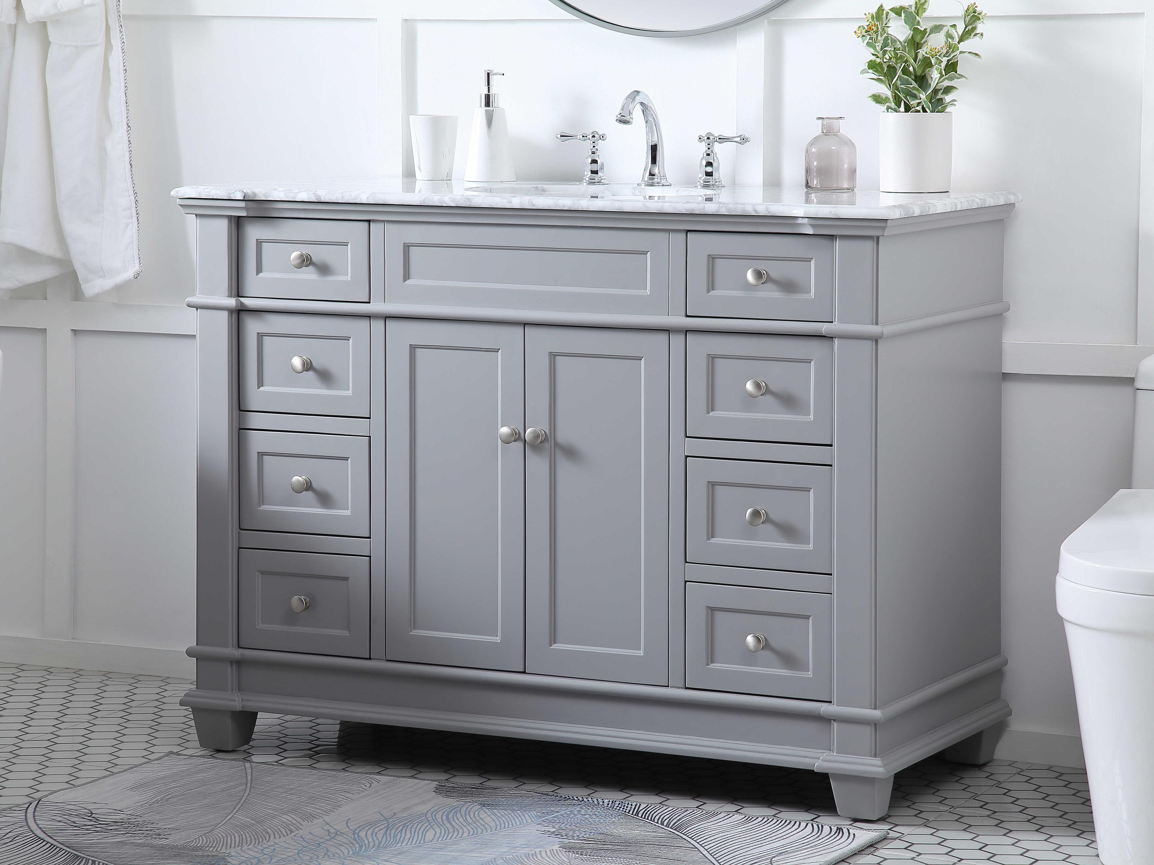 Elegant Lighting Wesley Grey 48" Vanity