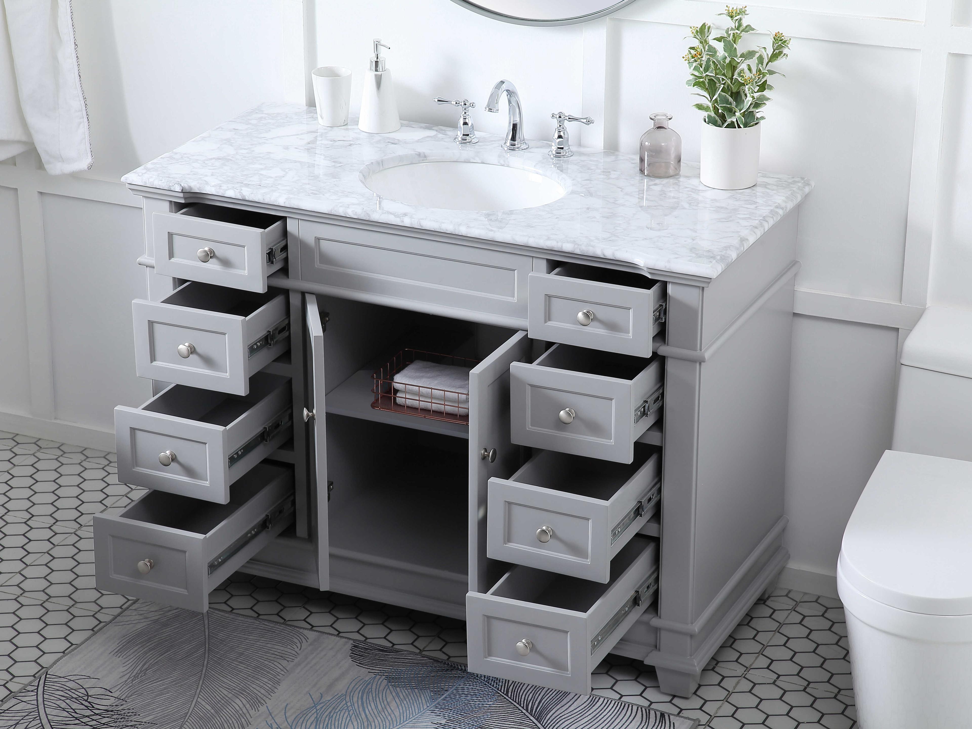 Elegant Lighting Wesley Grey 48" Vanity