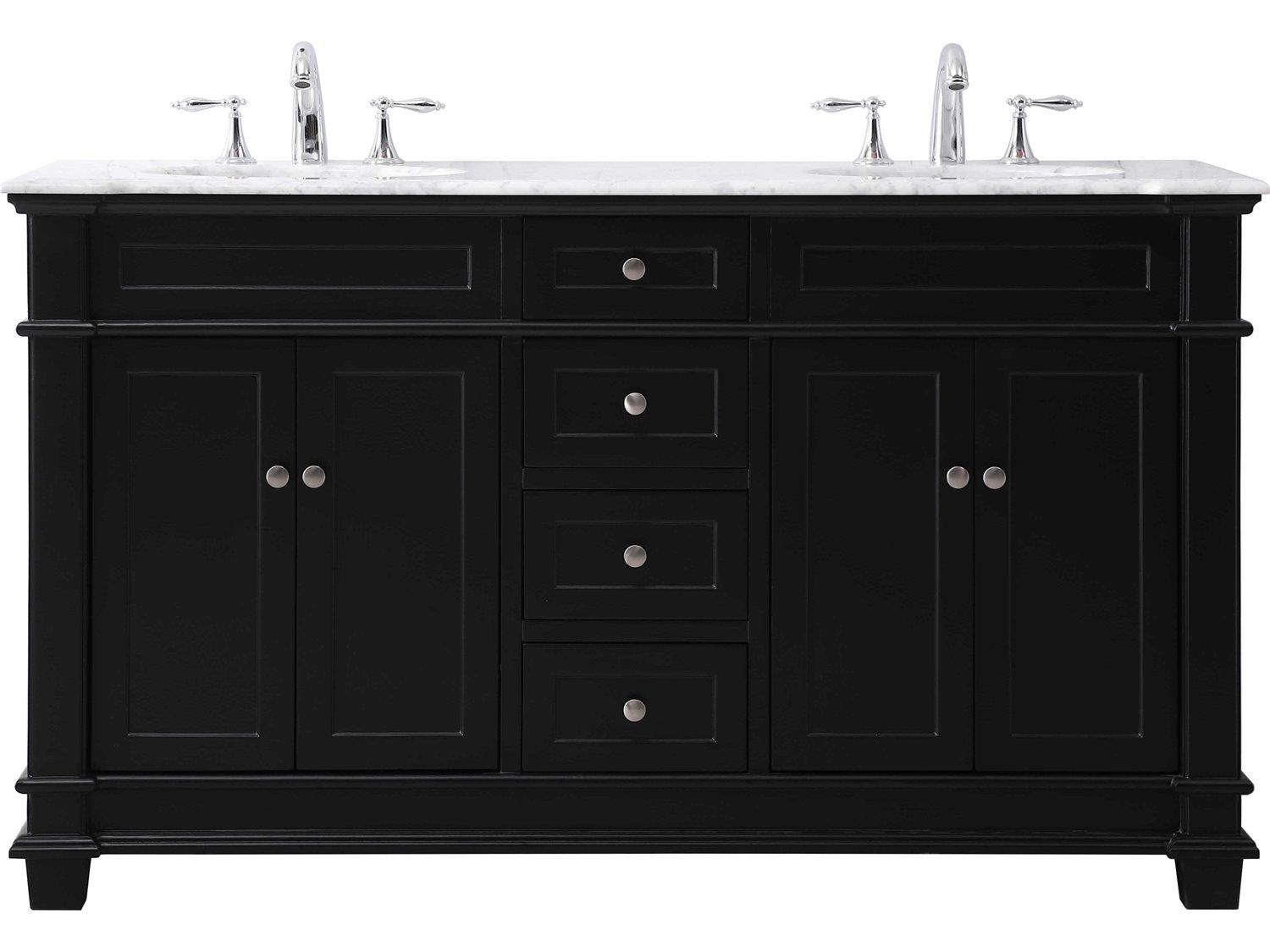 Elegant Lighting Wesley Black 60" Vanity