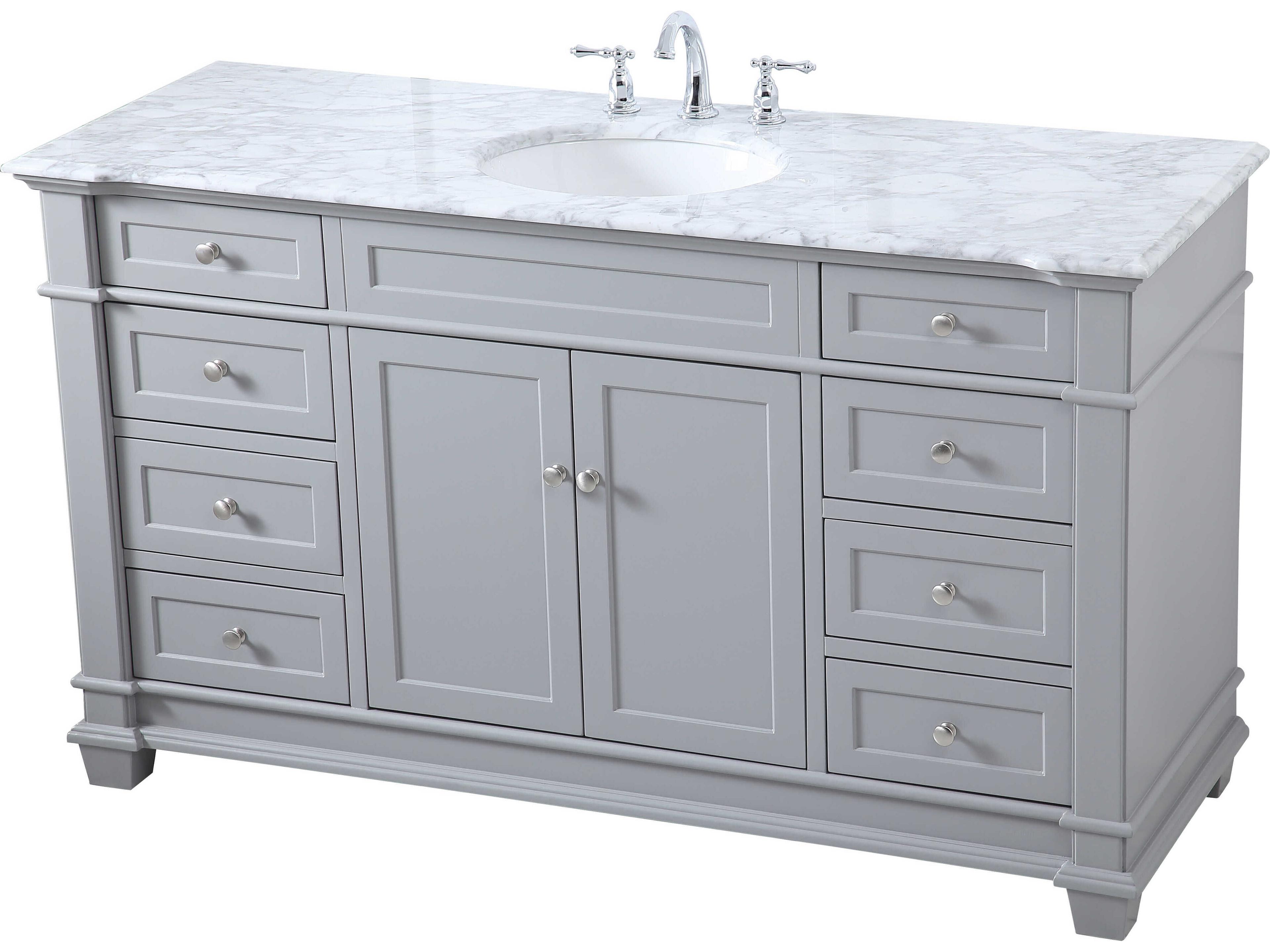 Elegant Lighting Wesley Grey 60" Vanity