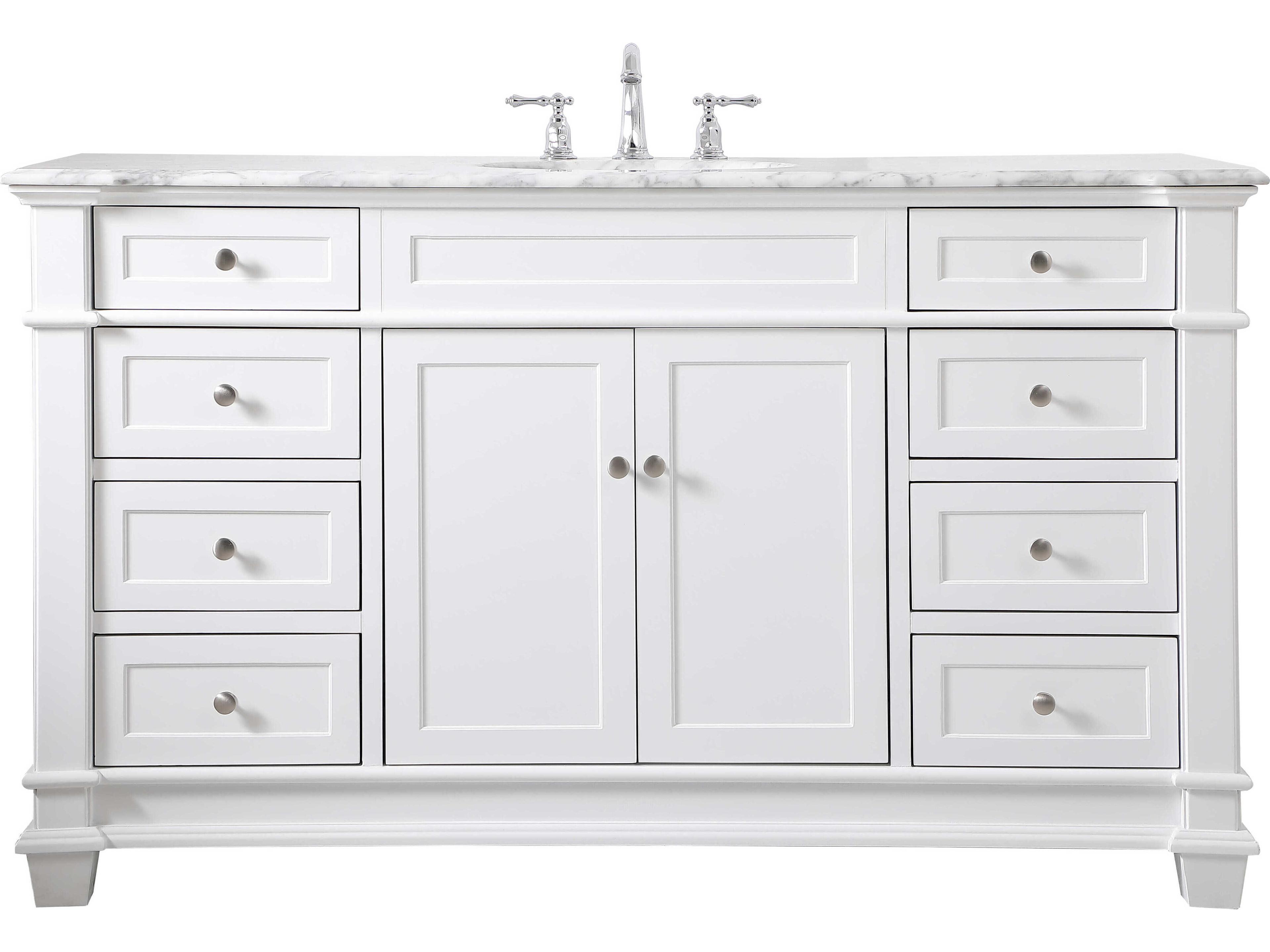 Elegant Lighting Wesley White 60" Vanity