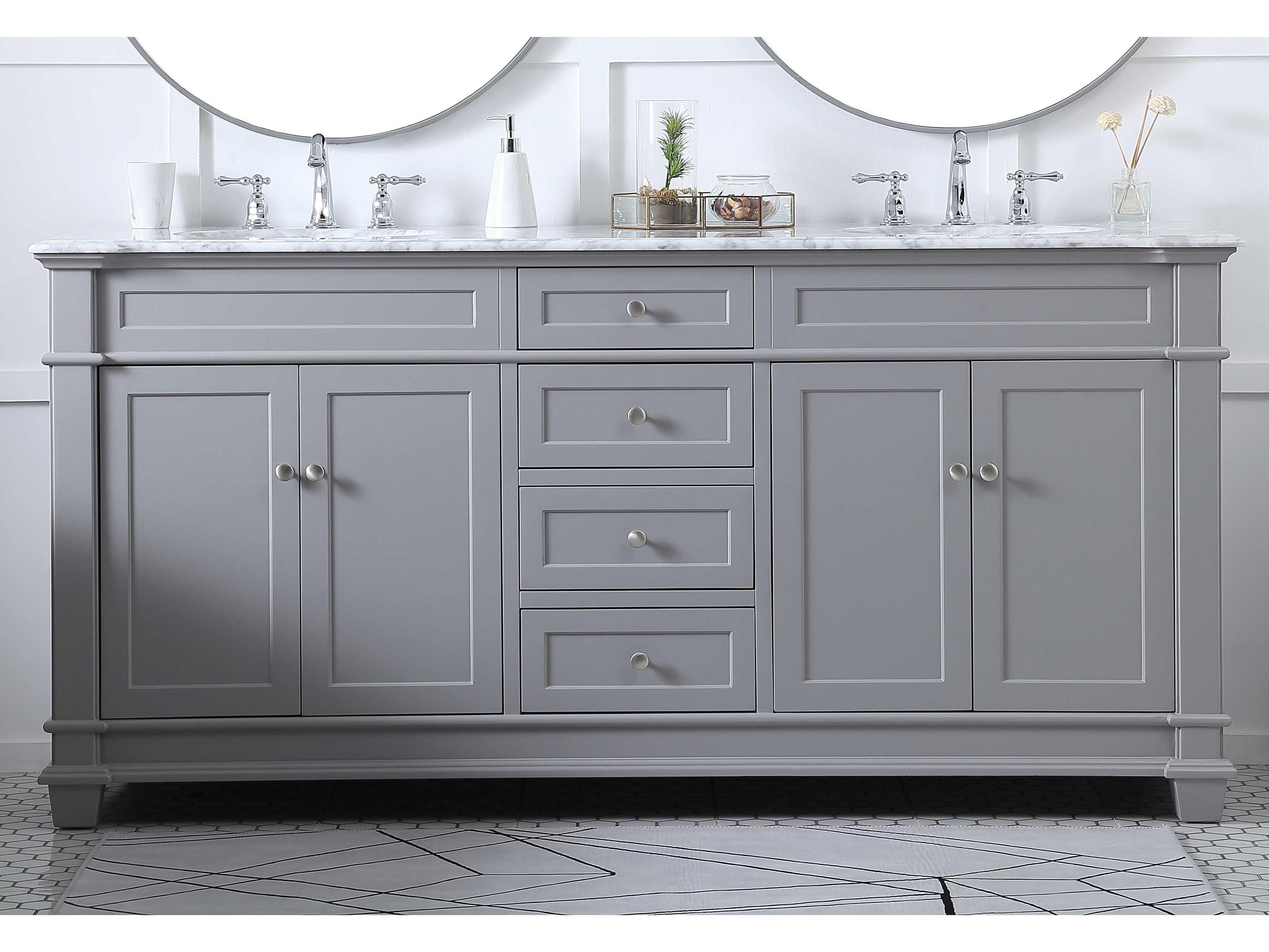 Elegant Lighting Wesley Grey 72" Vanity