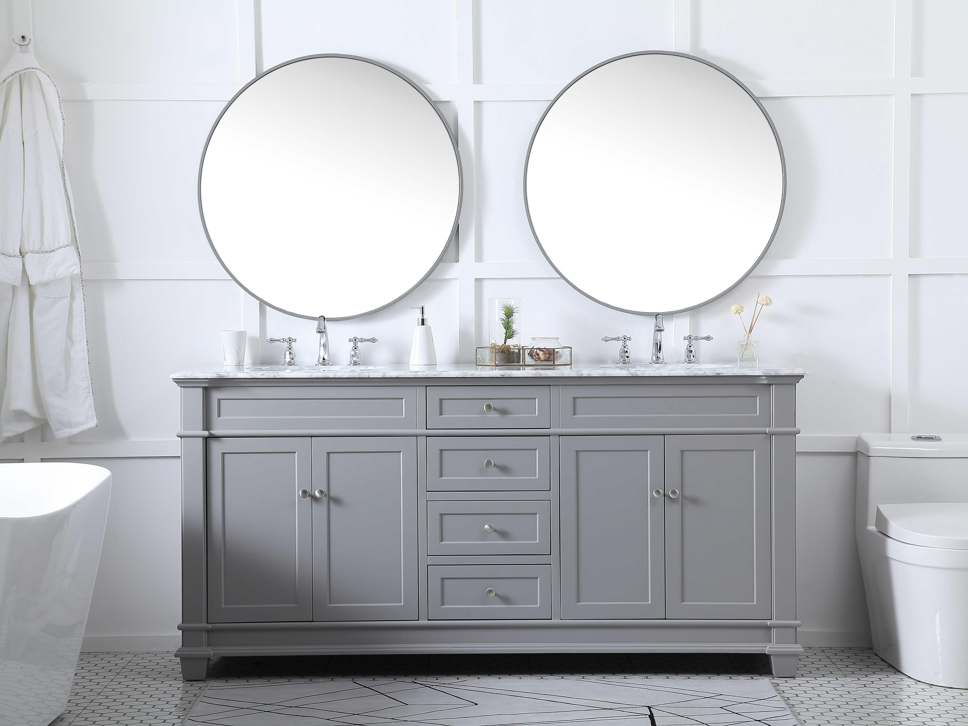 Elegant Lighting Wesley Grey 72" Vanity