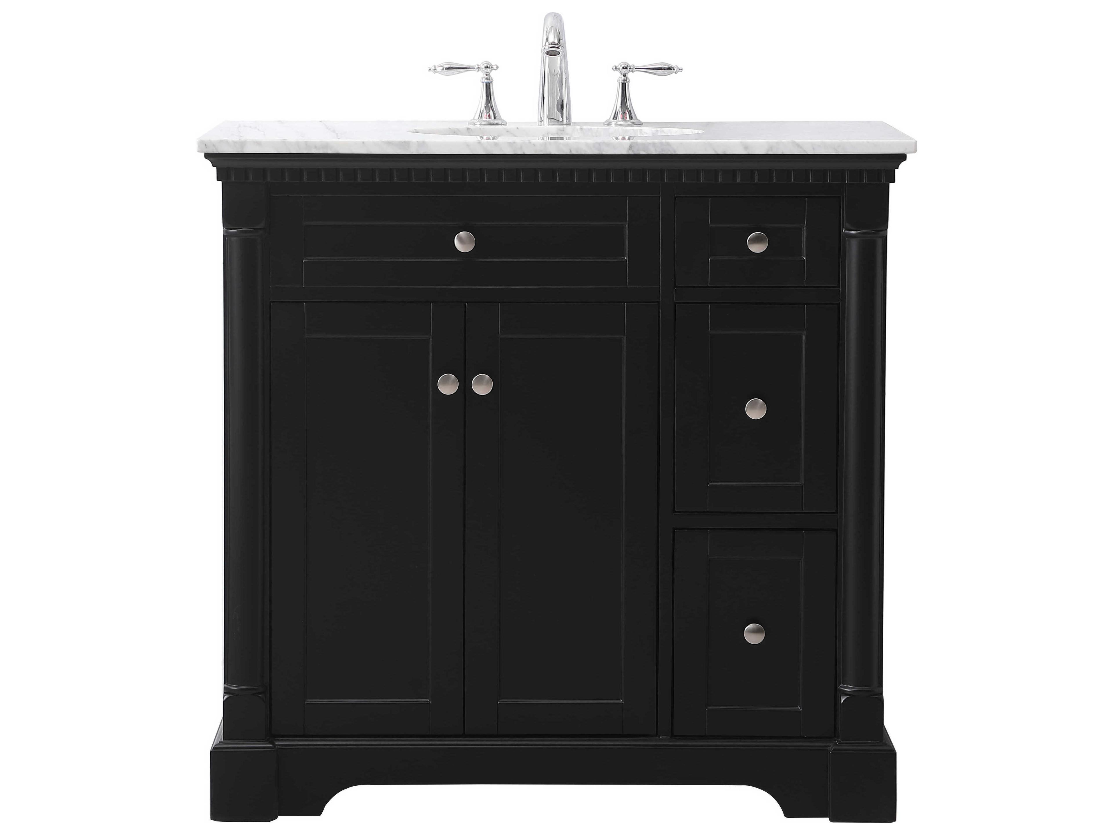 Elegant Lighting Clarence Black 36" Vanity