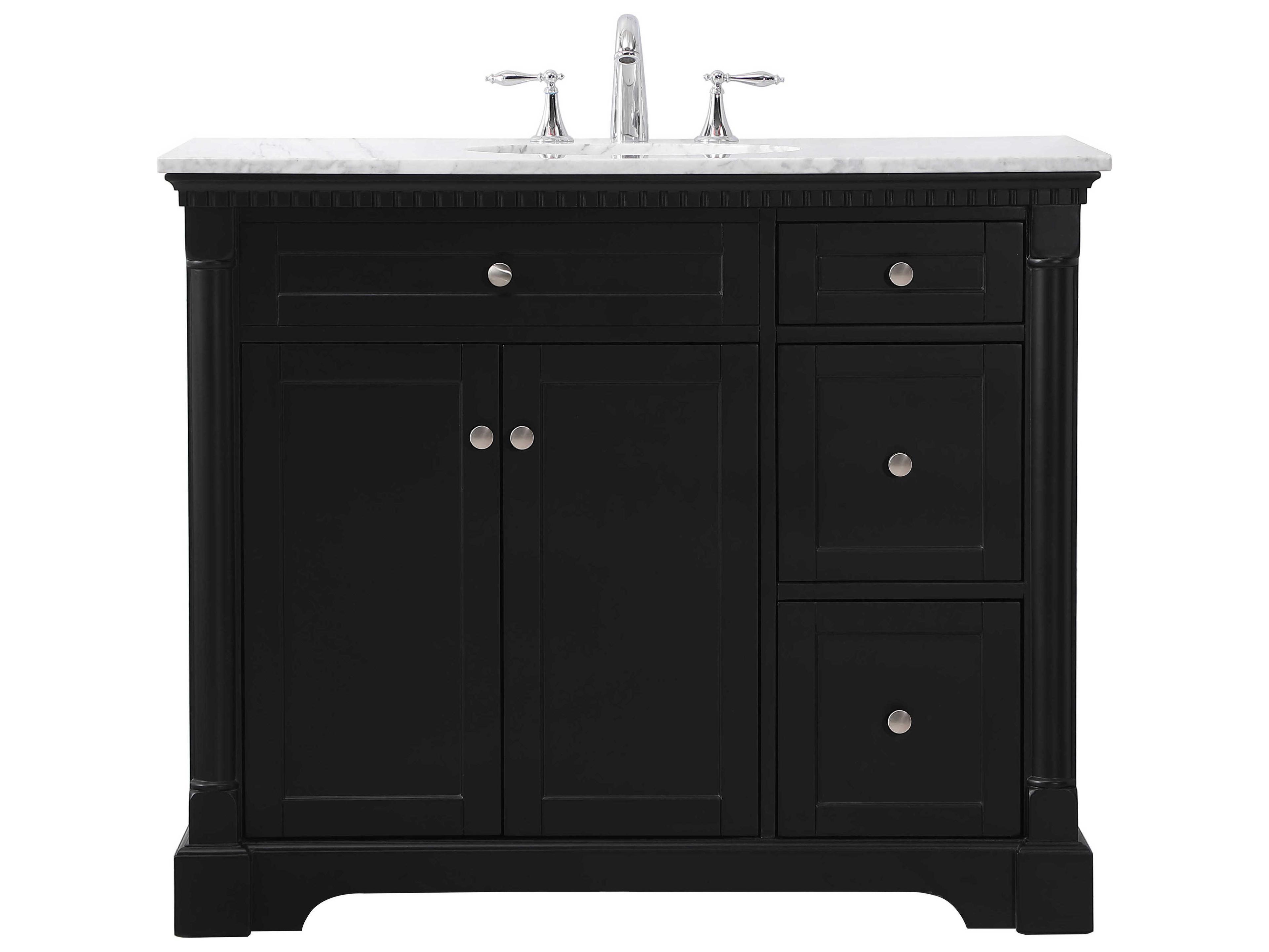 Elegant Lighting Clarence Black 42" Vanity