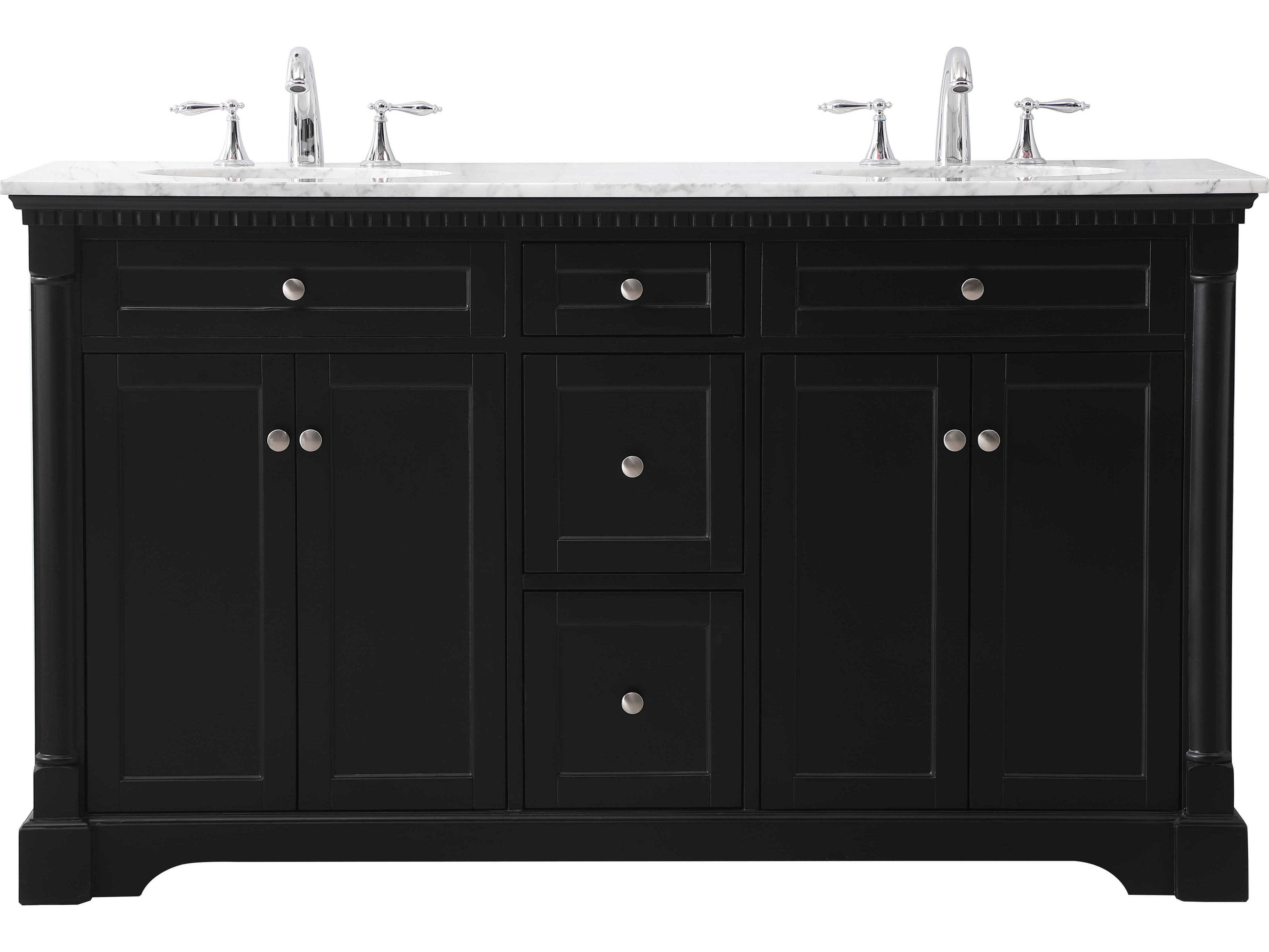 Elegant Lighting Clarence Black 60" Vanity