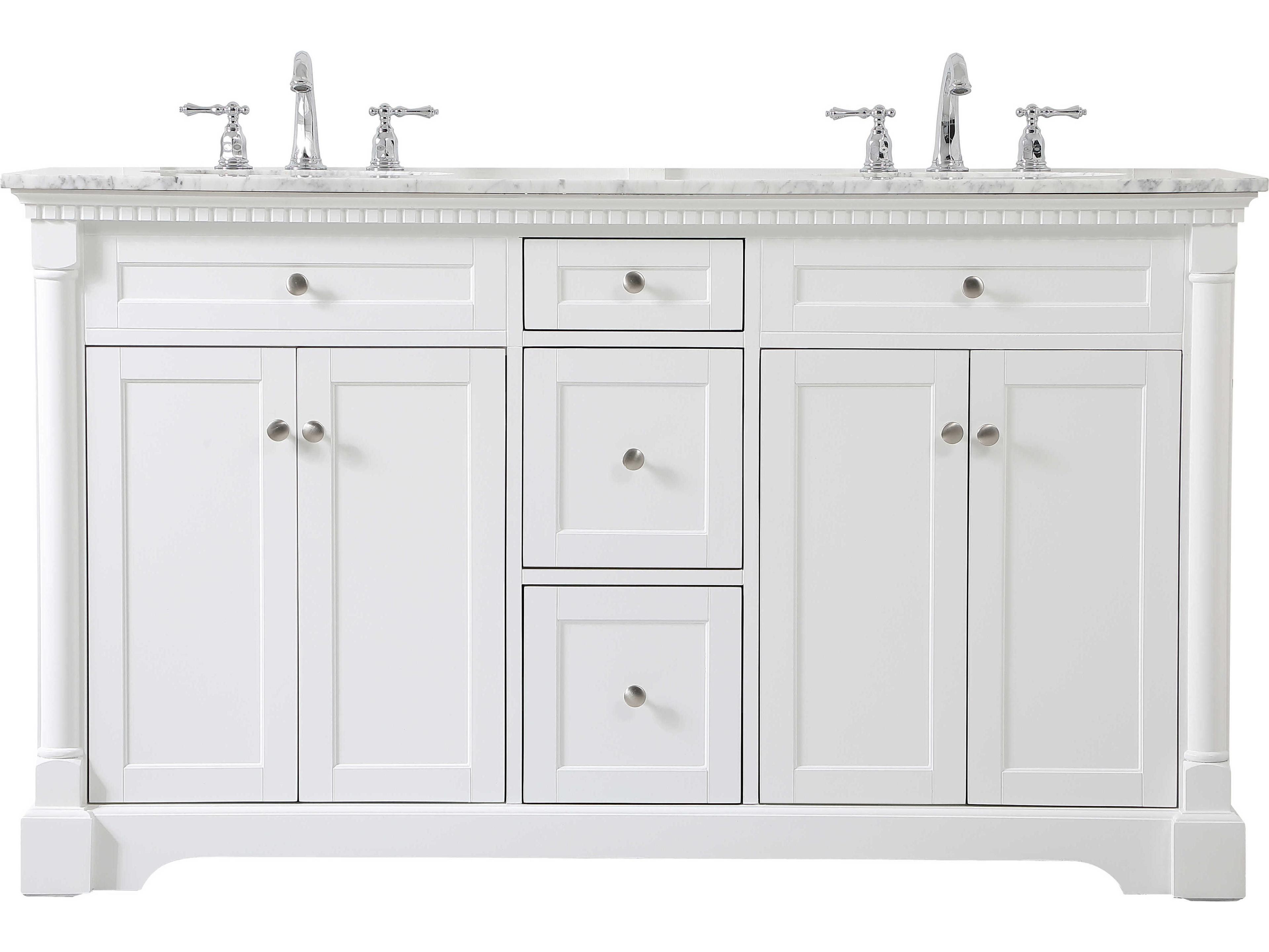 Elegant Lighting Clarence White 60" Vanity