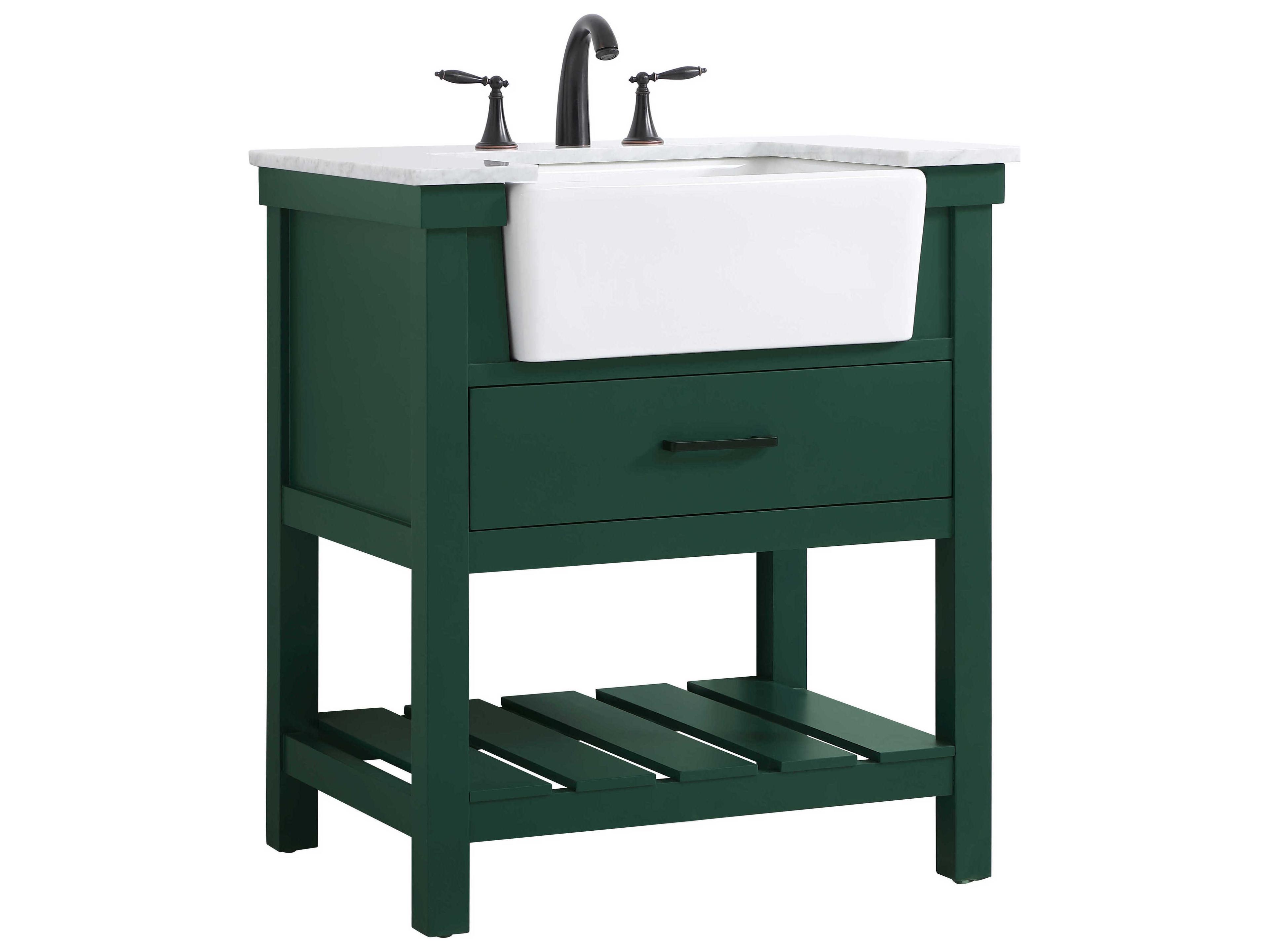 Elegant Lighting Clement Green / Black 30" Vanity