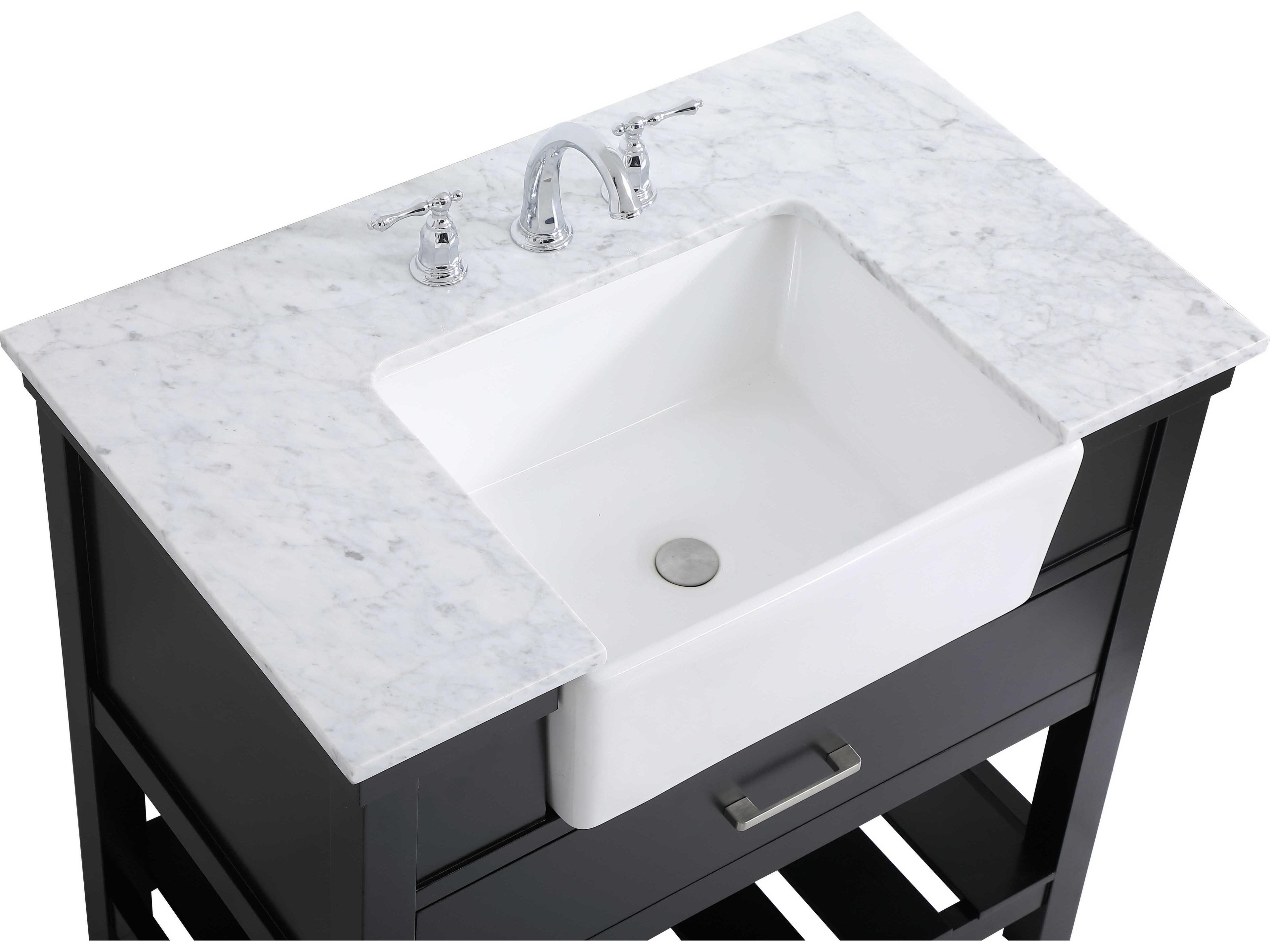 Elegant Lighting Clement Black / Brushed Nickel 36" Vanity