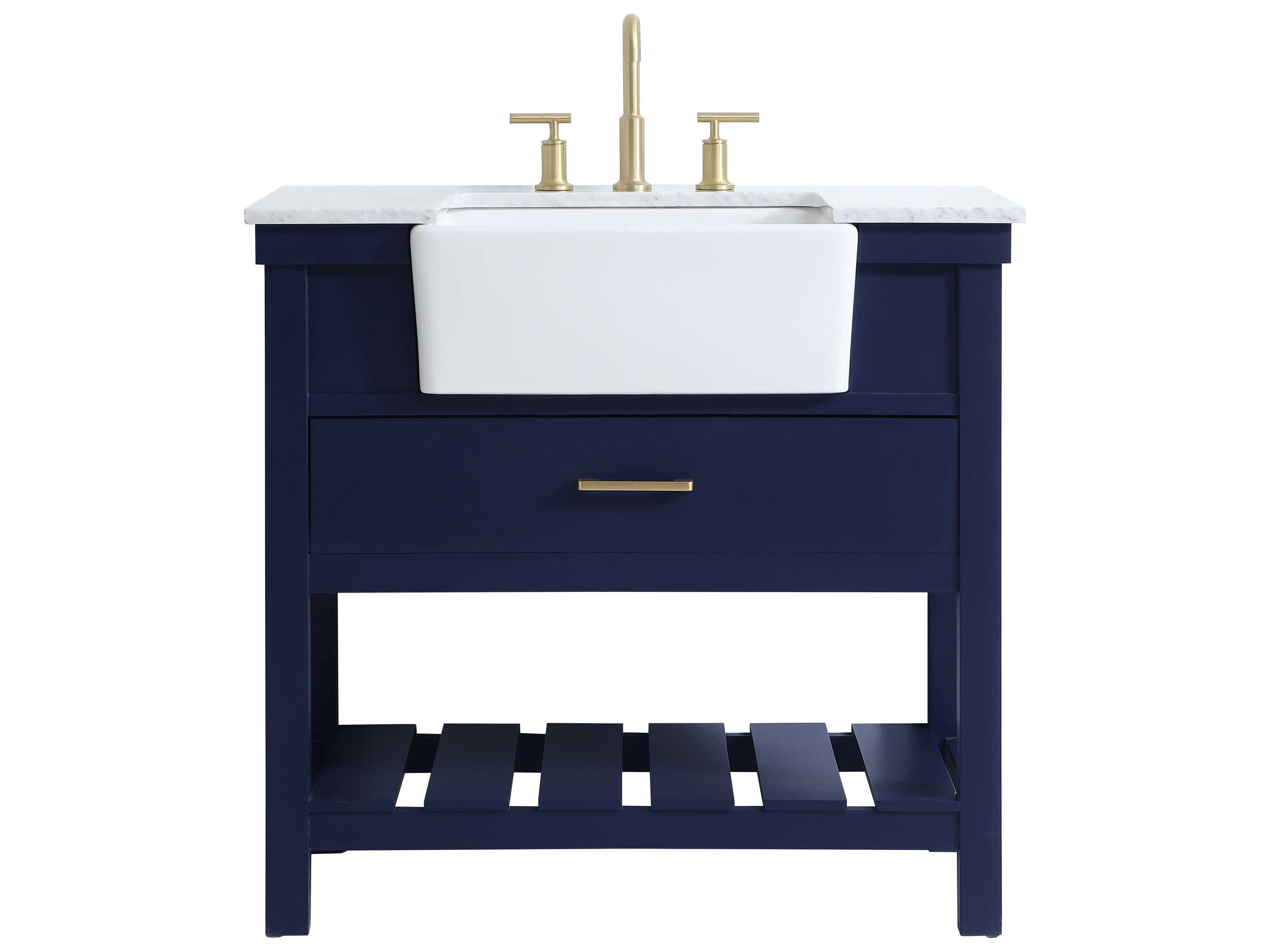 Elegant Lighting Clement Blue 36" Vanity