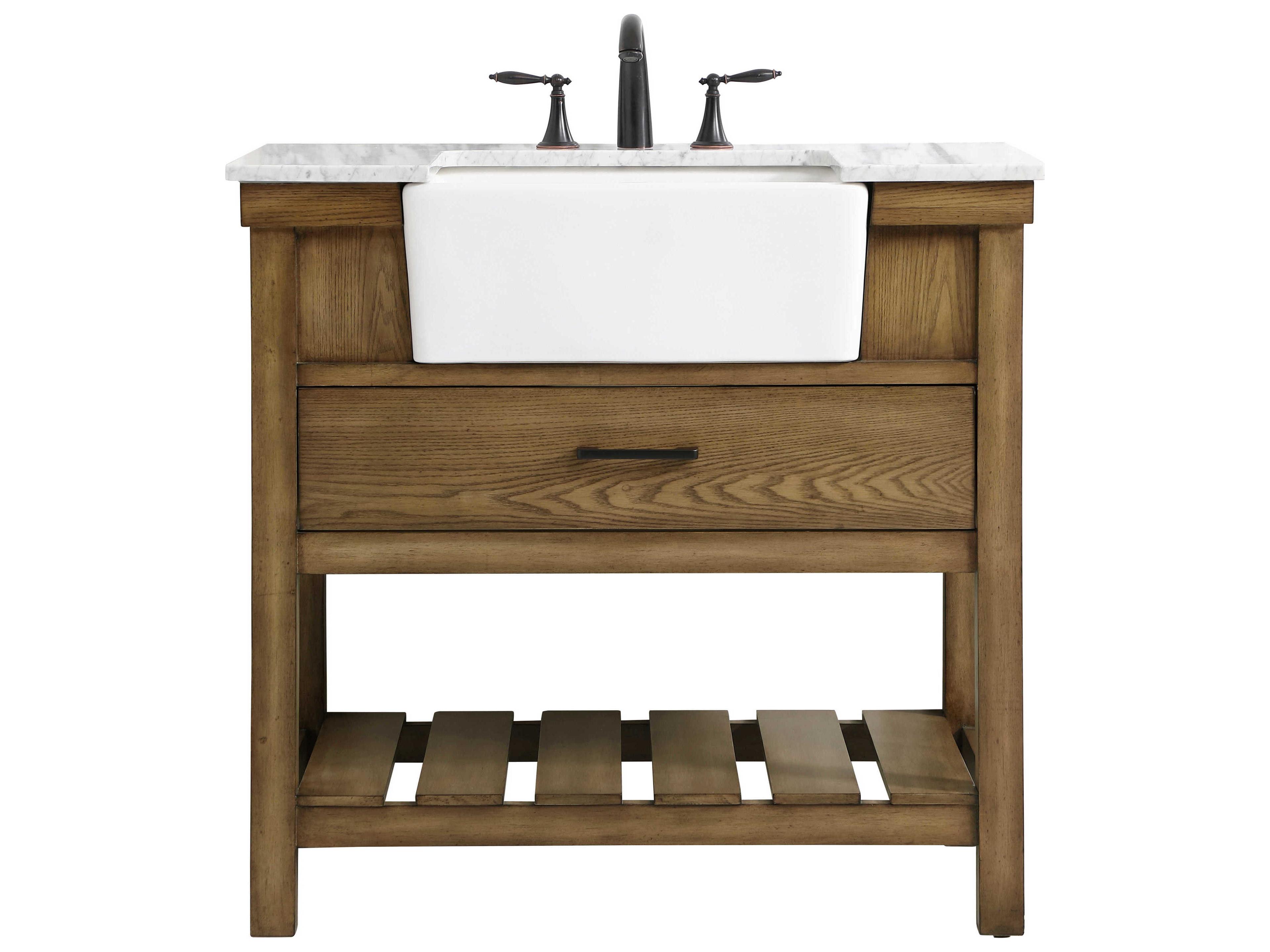 Elegant Lighting Clement Driftwood 36" Vanity