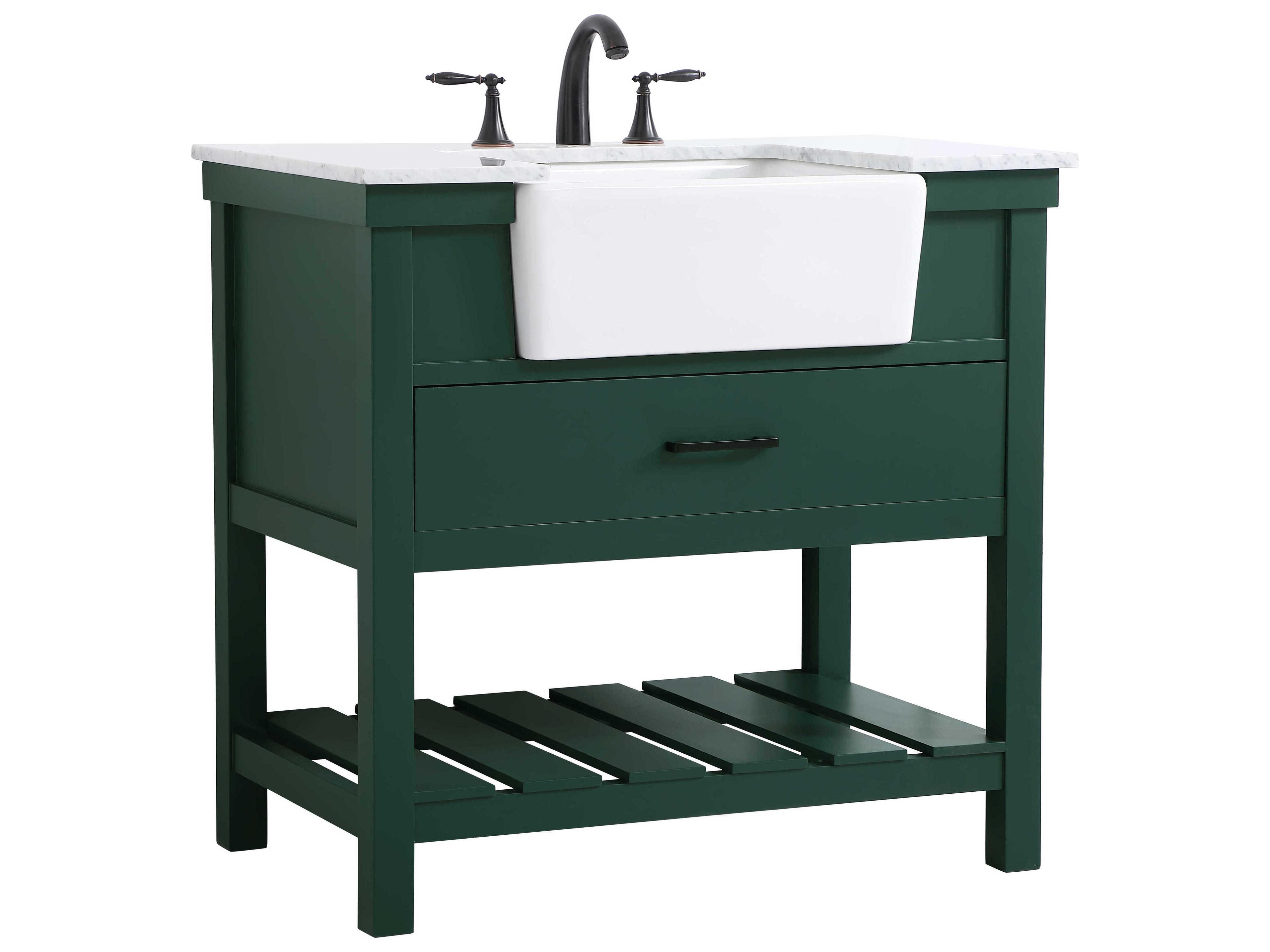 Elegant Lighting Clement Green / Black 36" Vanity