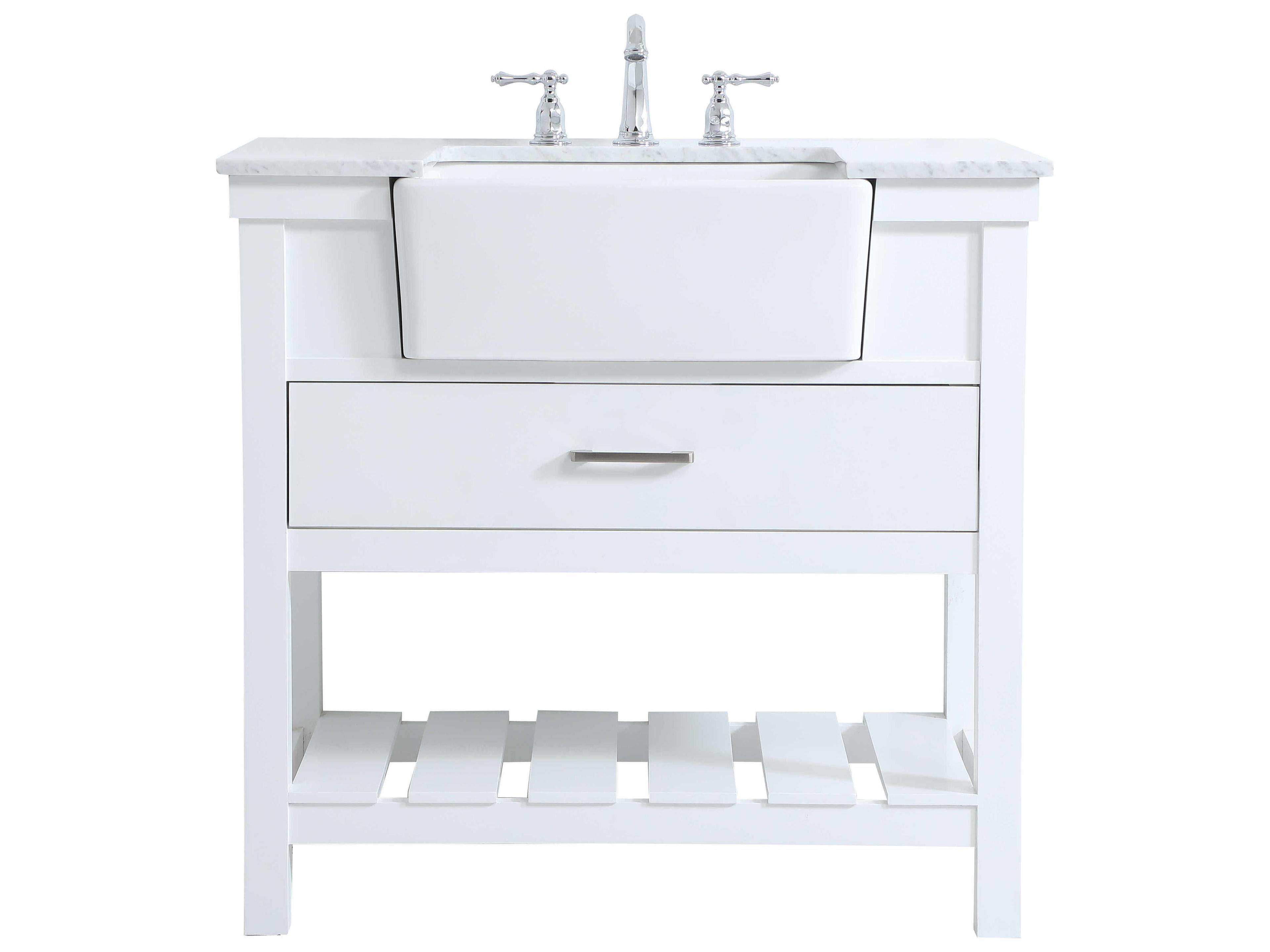 Elegant Lighting Clement White 36" Vanity
