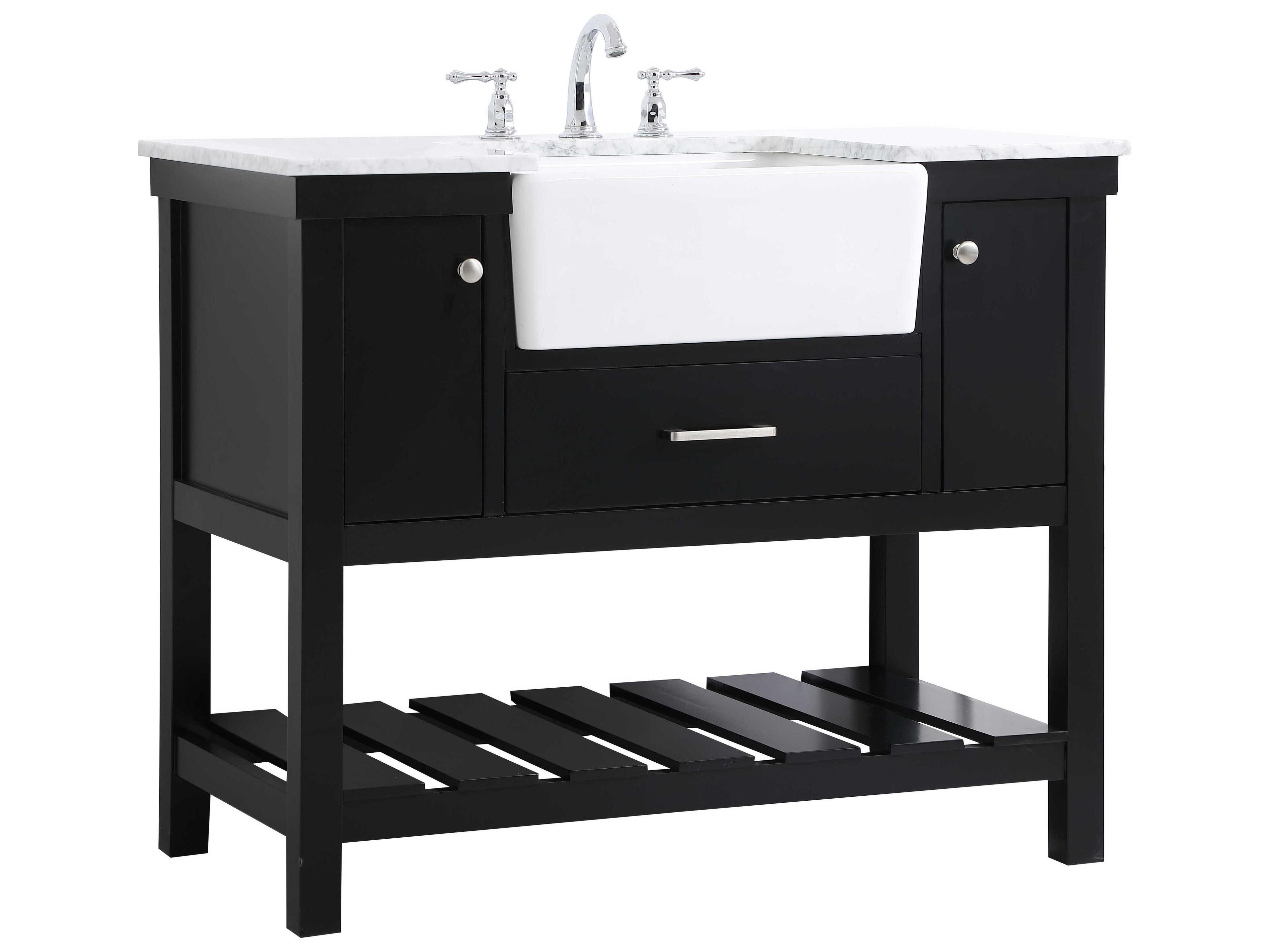 Elegant Lighting Clement Black / Brushed Nickel 42" Vanity