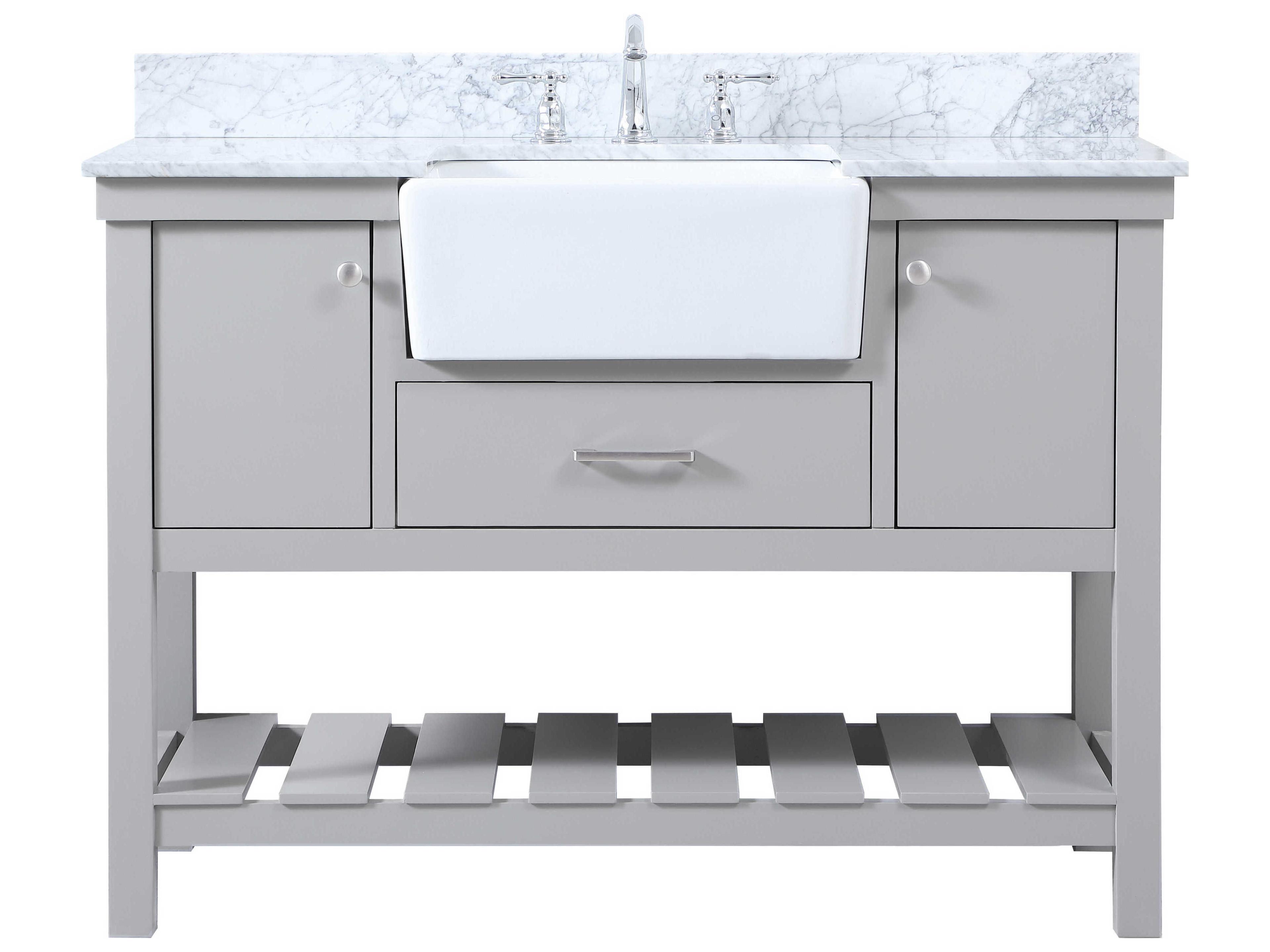 Elegant Lighting Clement Grey 48" Vanity with Backsplash