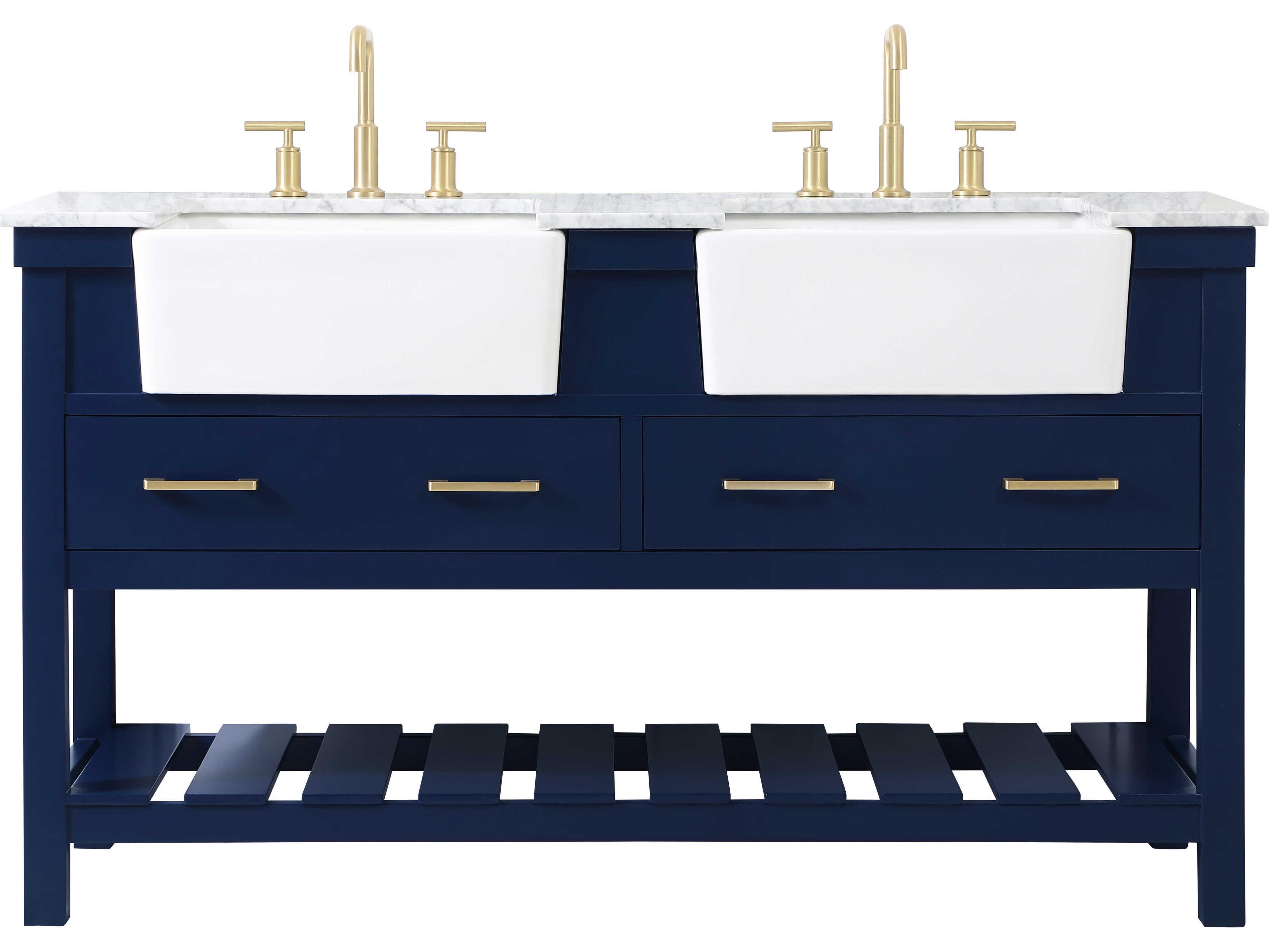 Elegant Lighting Clement Blue 60" Vanity