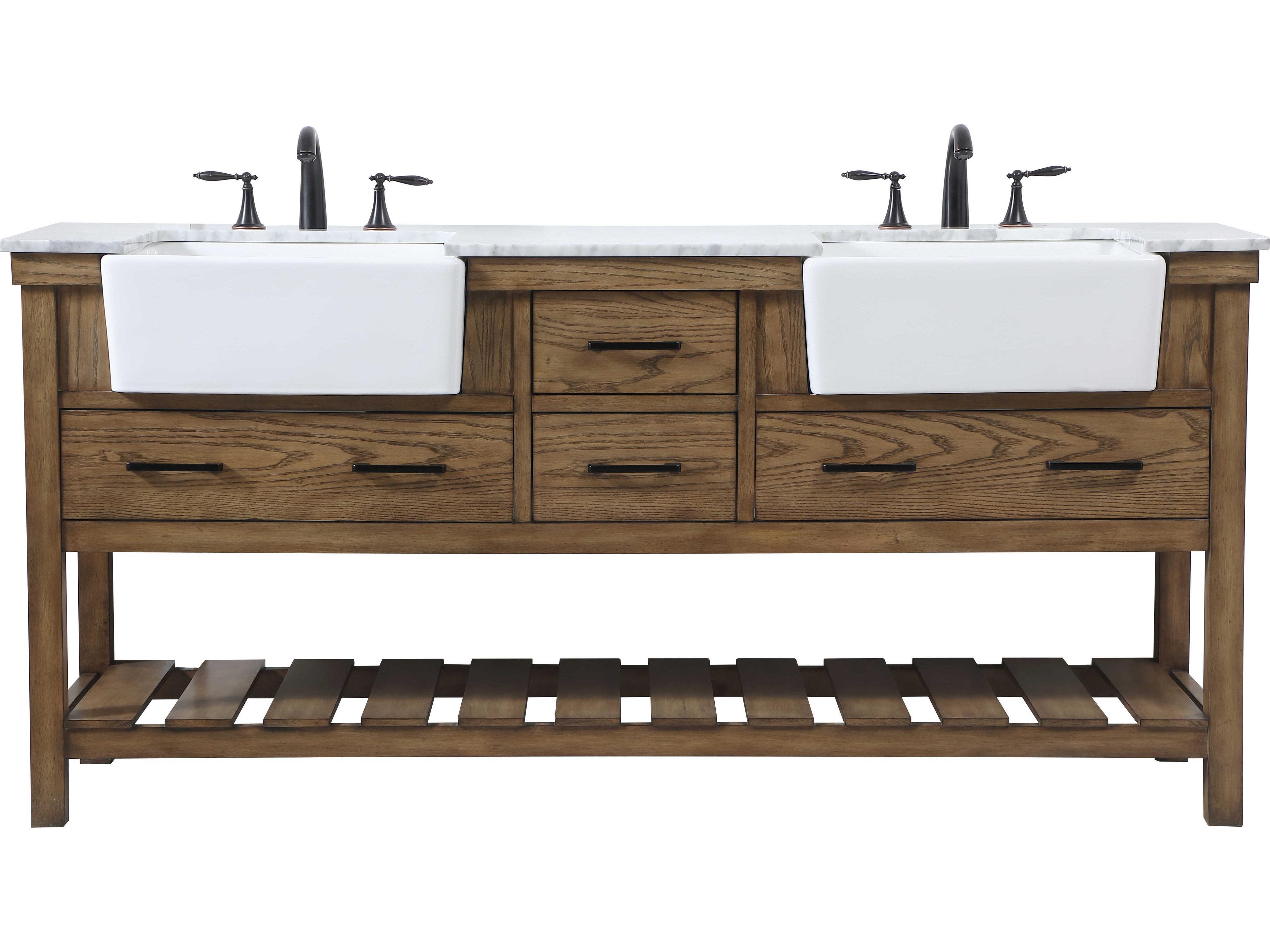 Elegant Lighting Clement Driftwood 72" Vanity