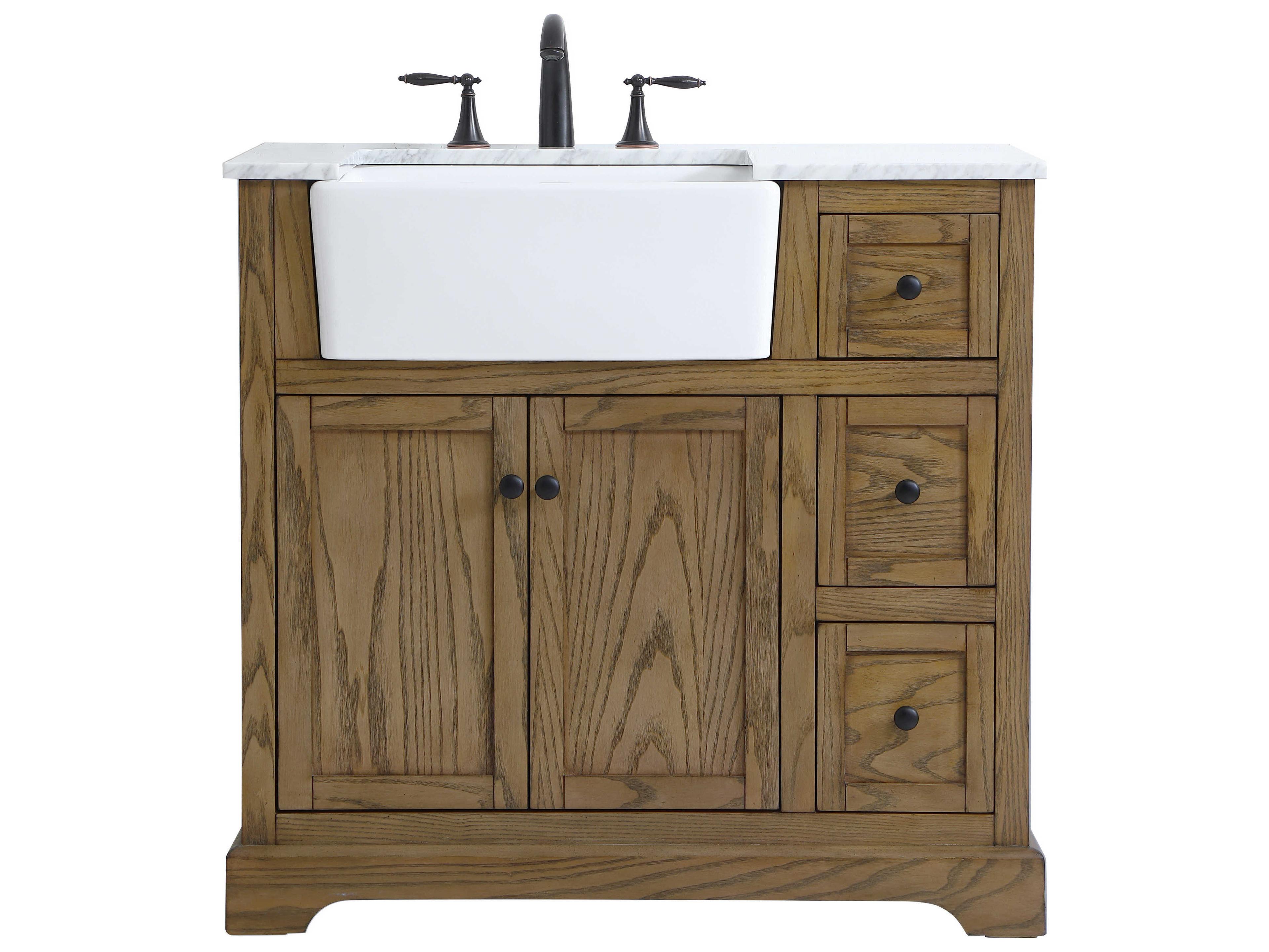 Elegant Lighting Franklin Driftwood 36" Vanity