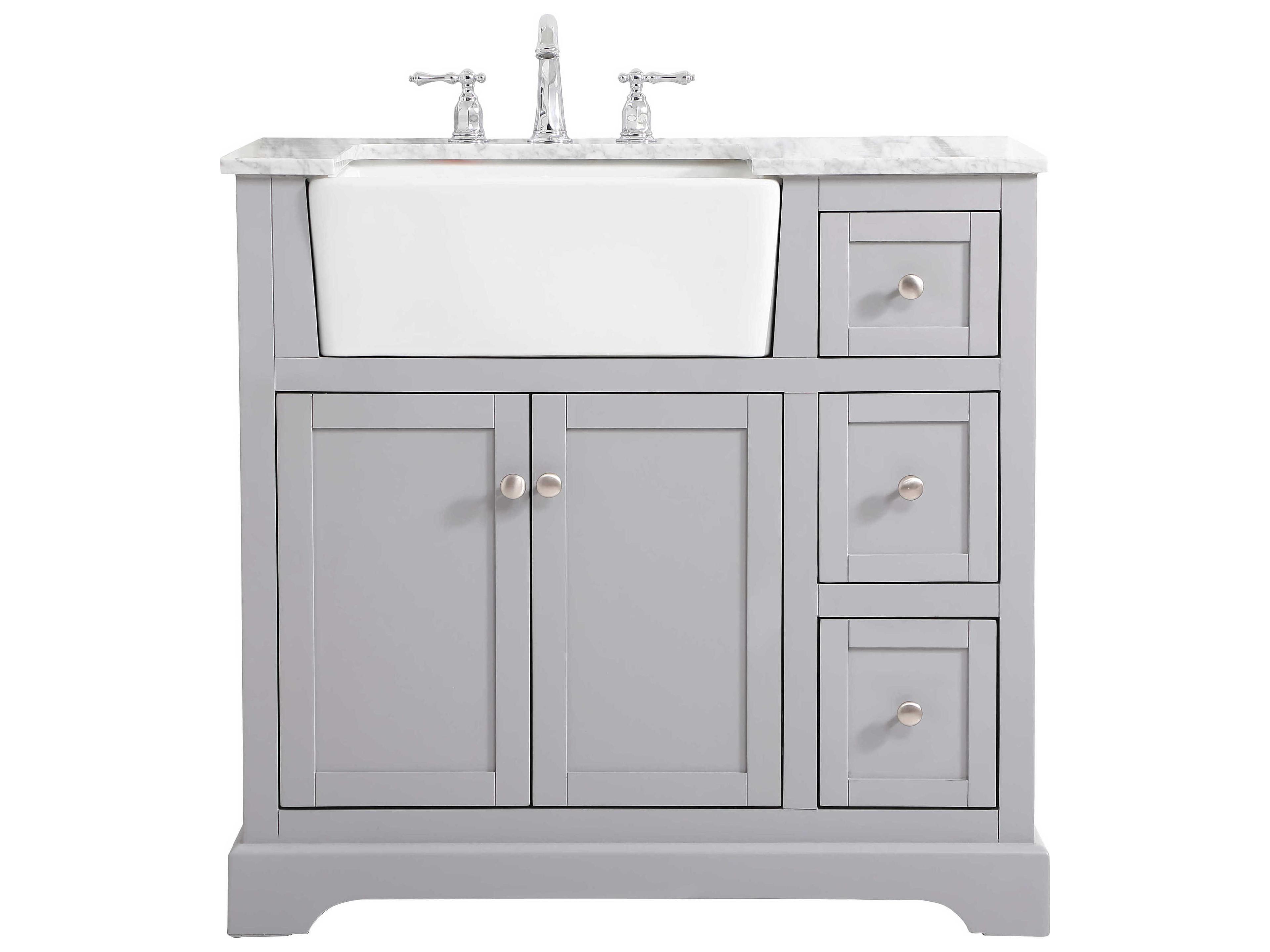 Elegant Lighting Franklin Grey 36" Vanity