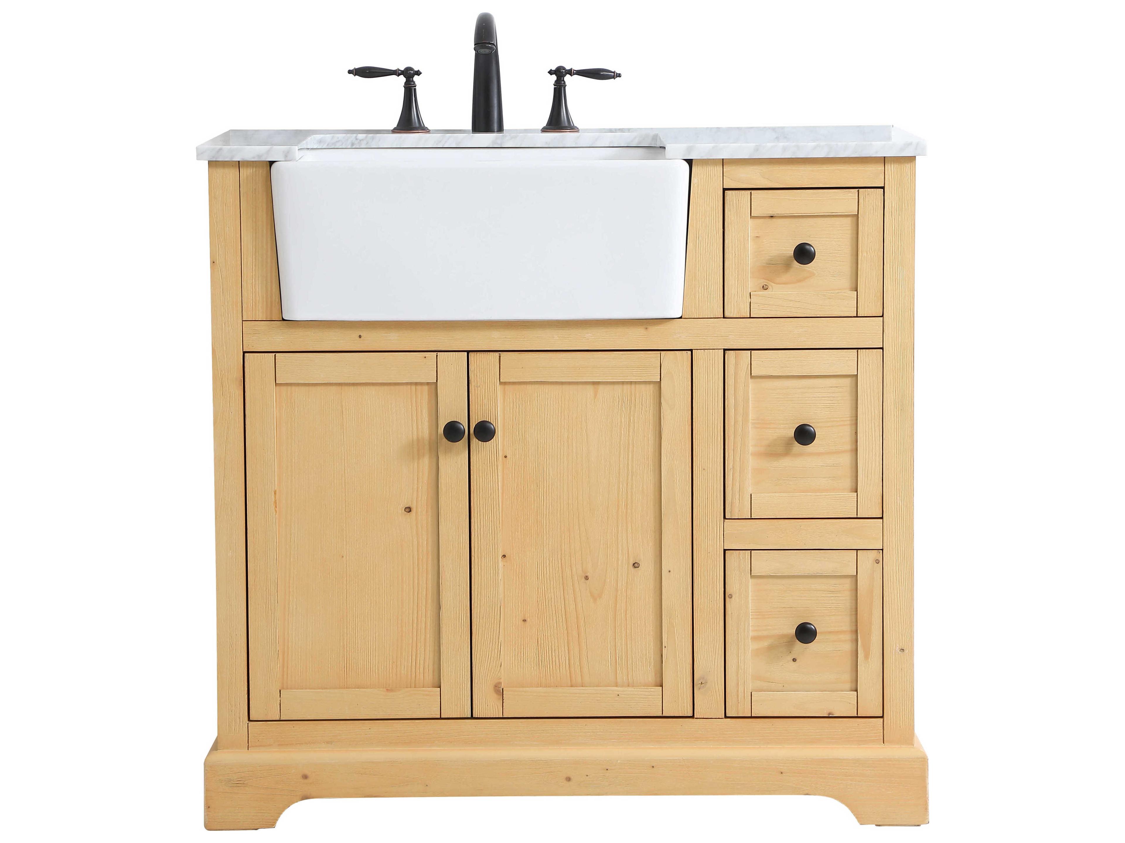 Elegant Lighting Franklin Natural Wood 36" Vanity