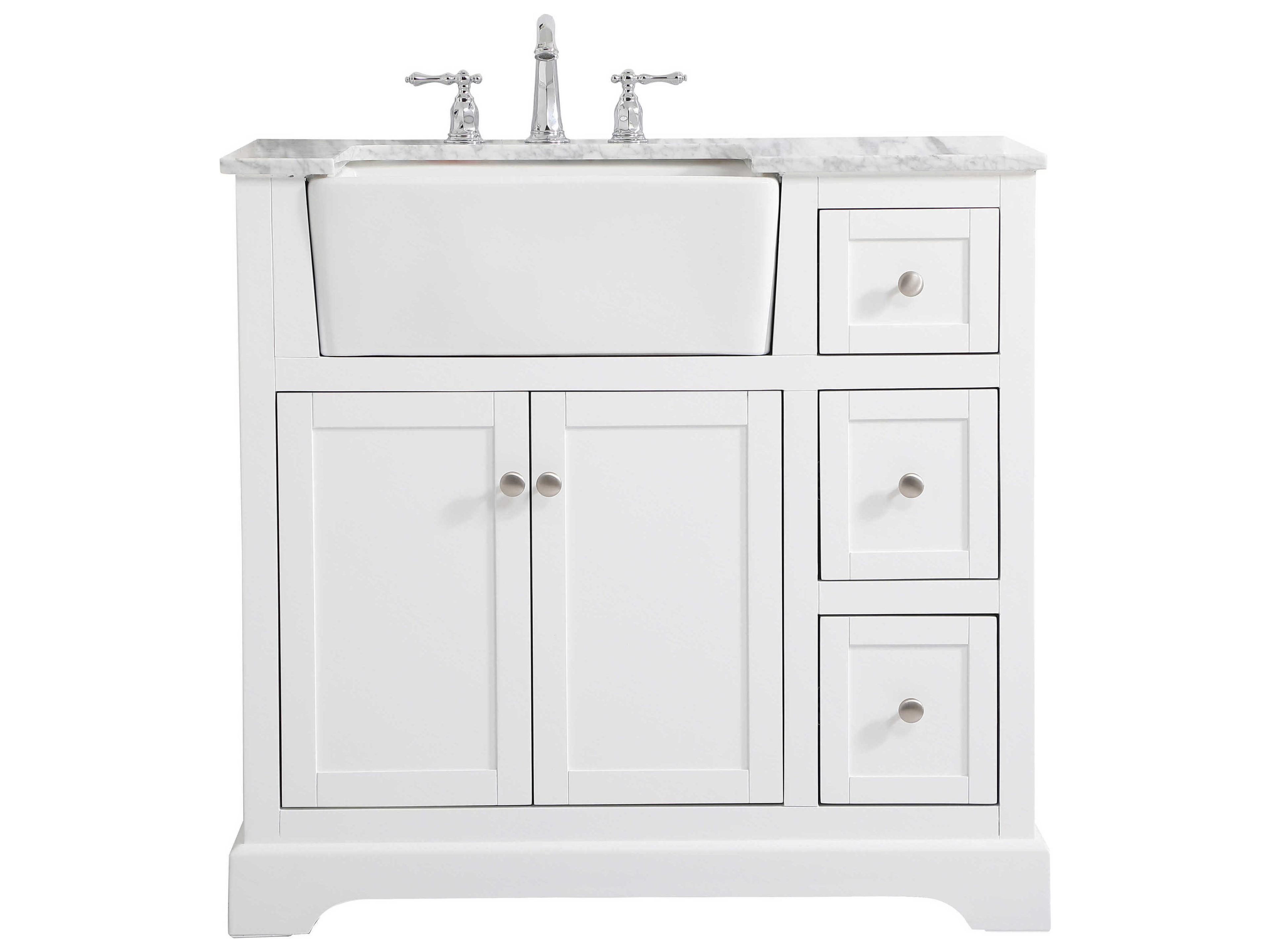 Elegant Lighting Franklin White 36" Vanity