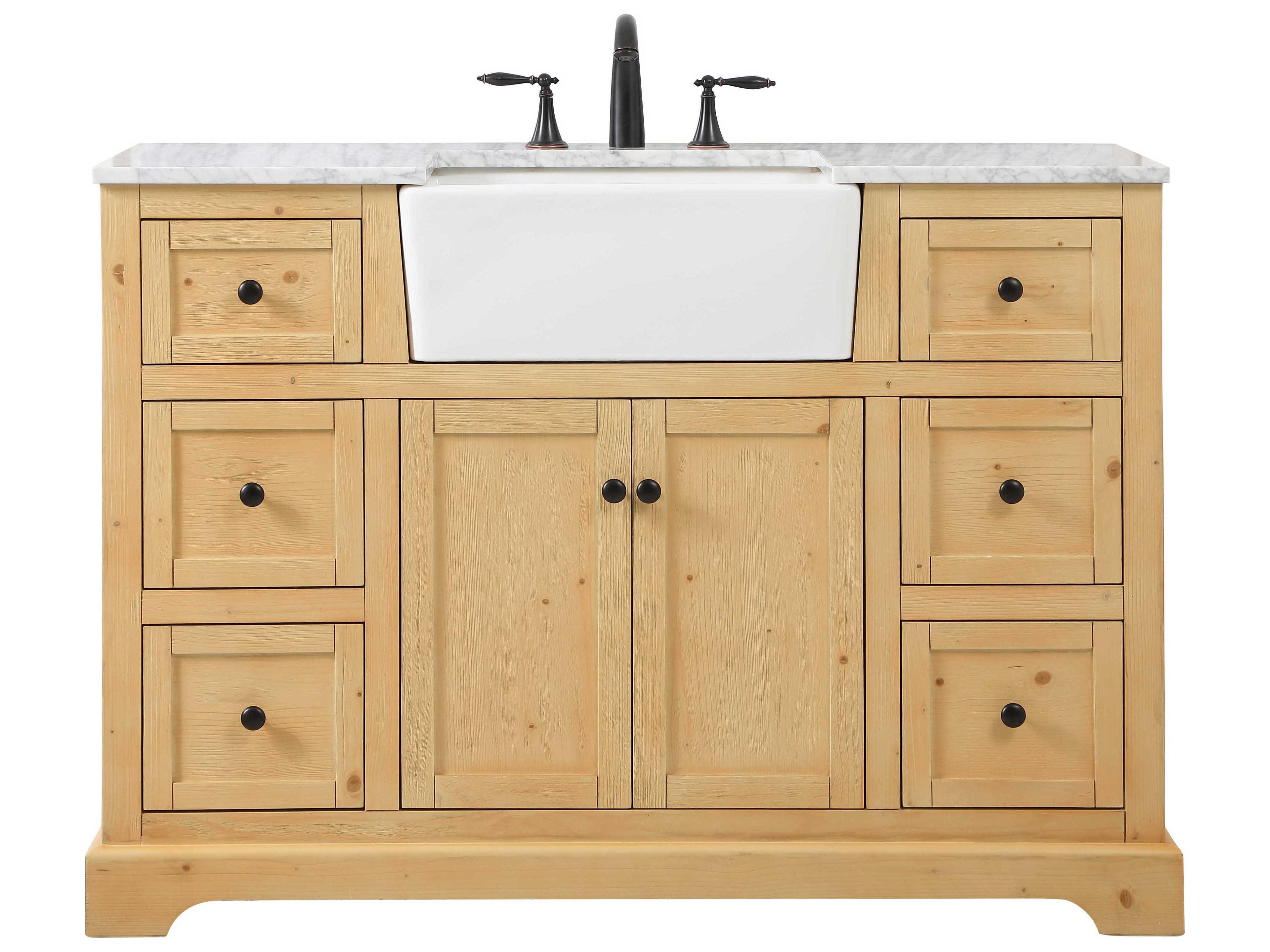 Elegant Lighting Franklin Natural Wood 48" Vanity