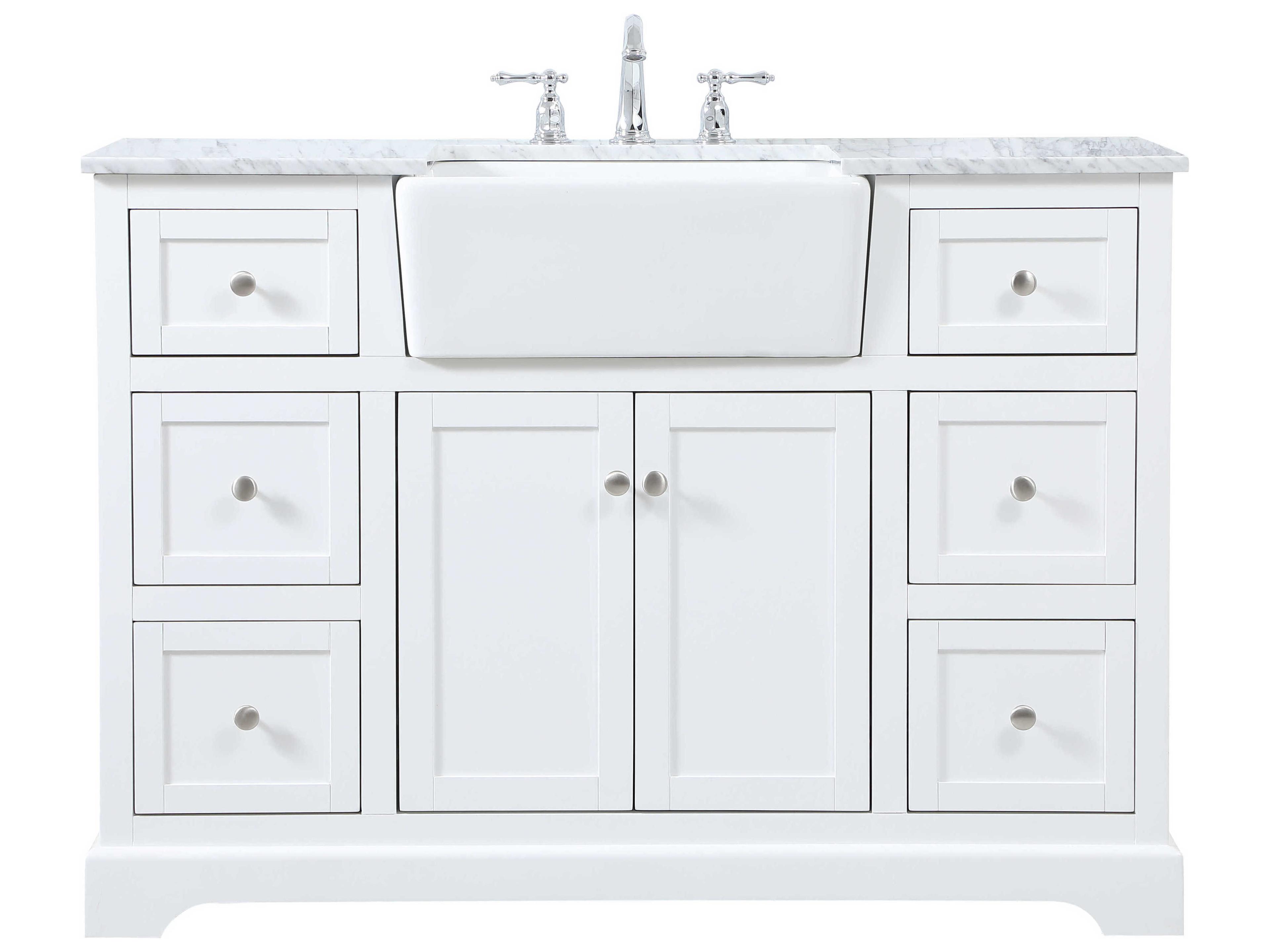 Elegant Lighting Franklin White 48" Vanity
