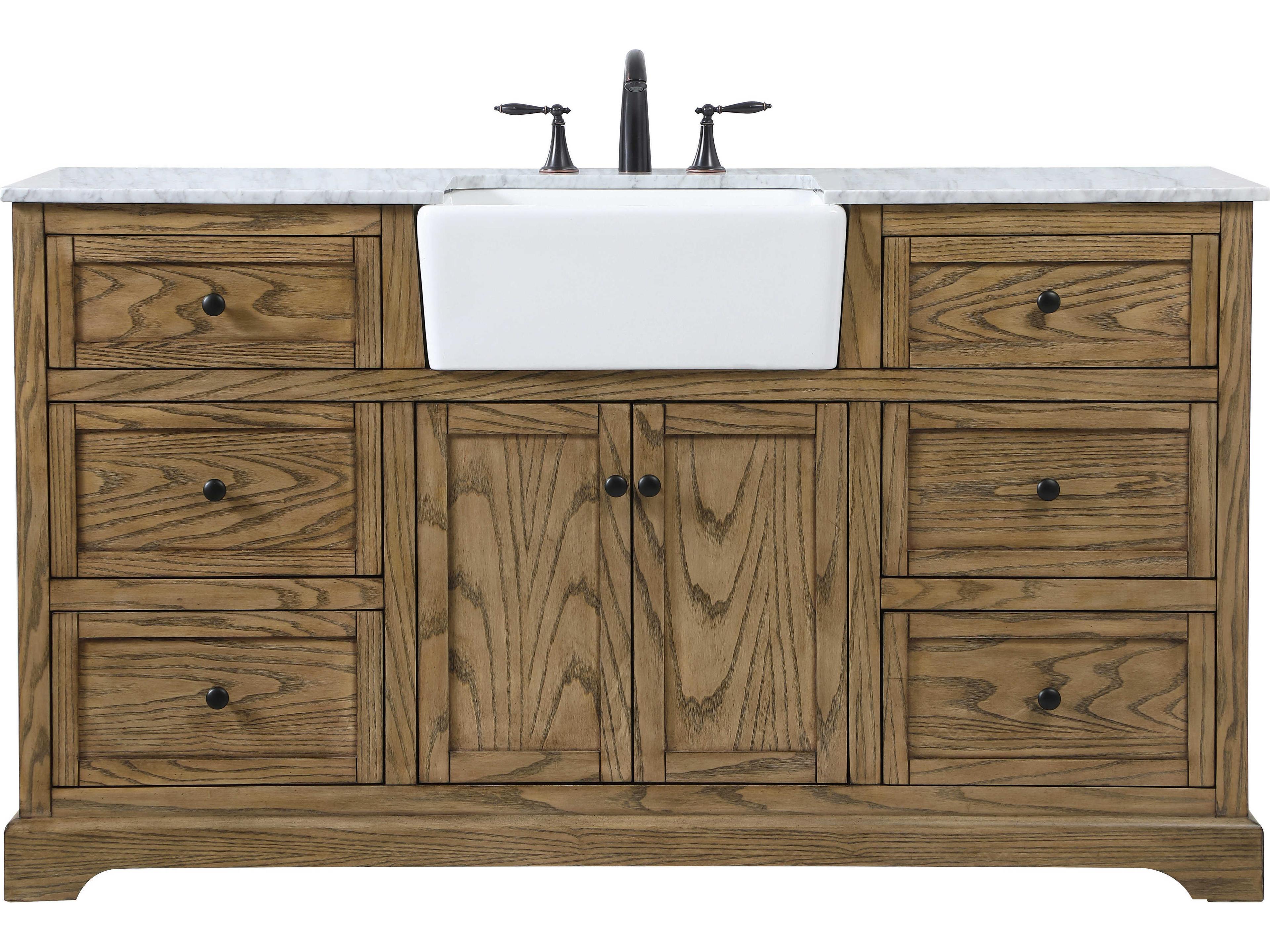 Elegant Lighting Franklin Driftwood 60" Vanity