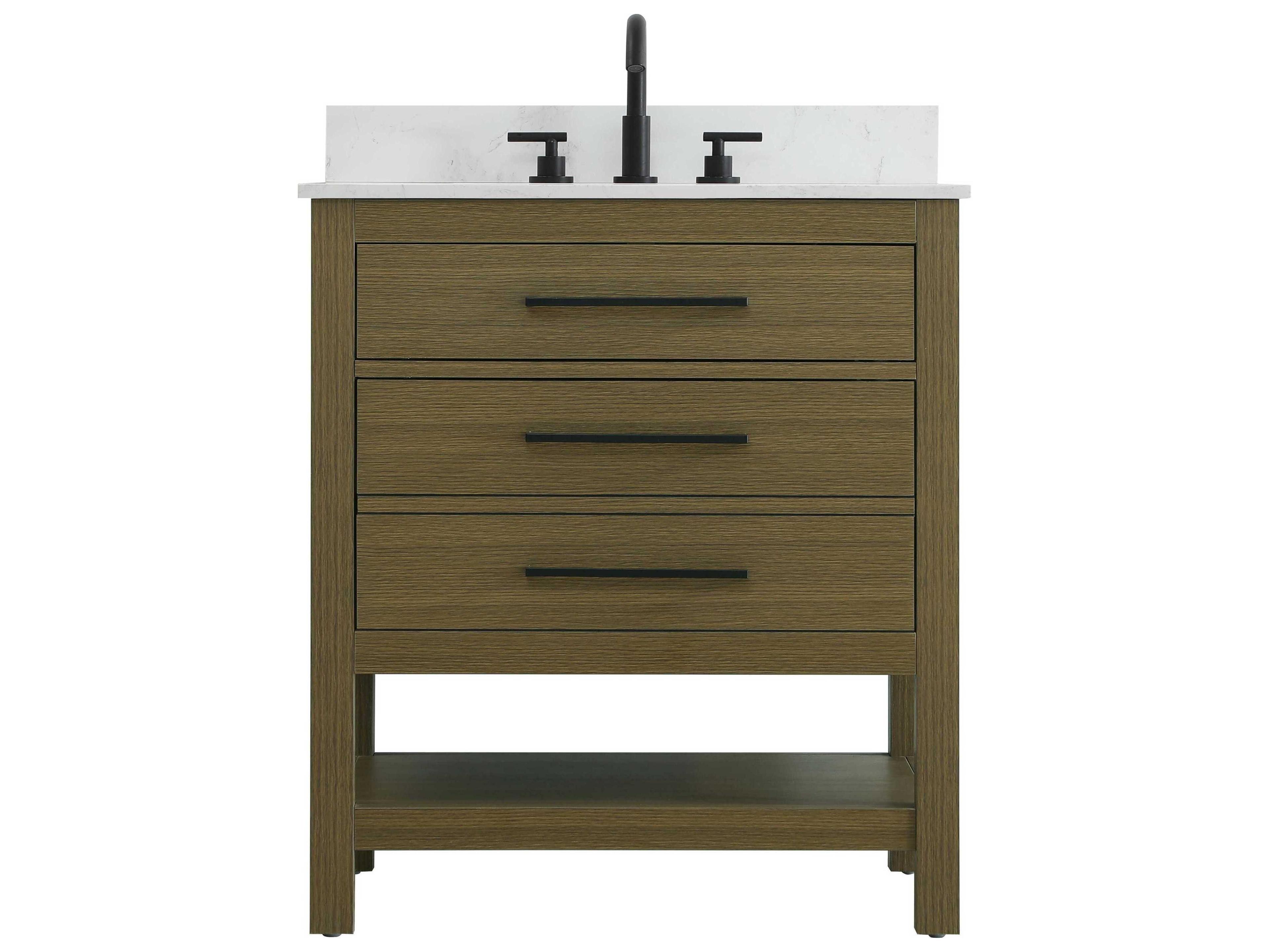 Elegant Lighting Karson Chestnut Brown Vanity