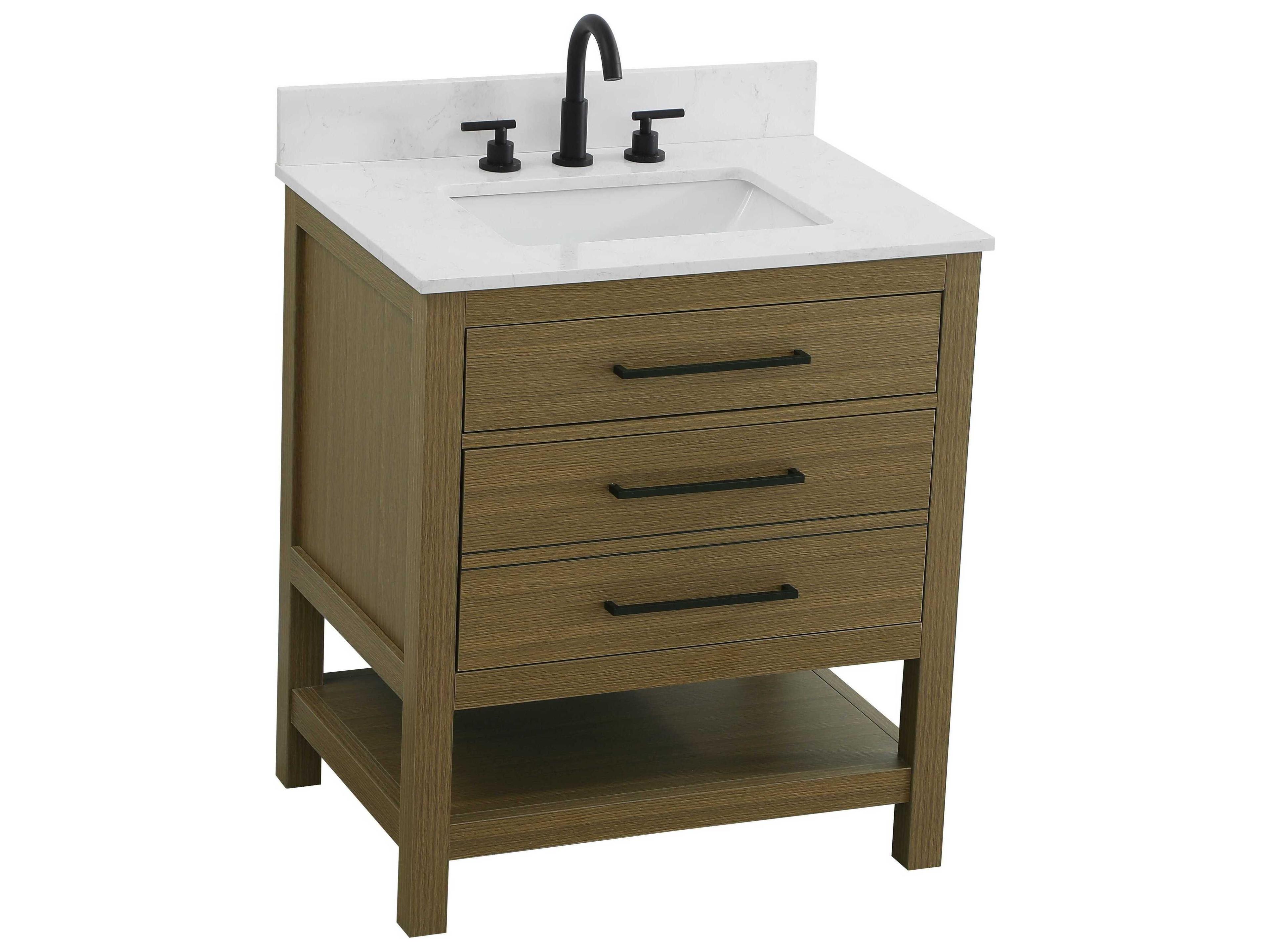 Elegant Lighting Karson Chestnut Brown Vanity