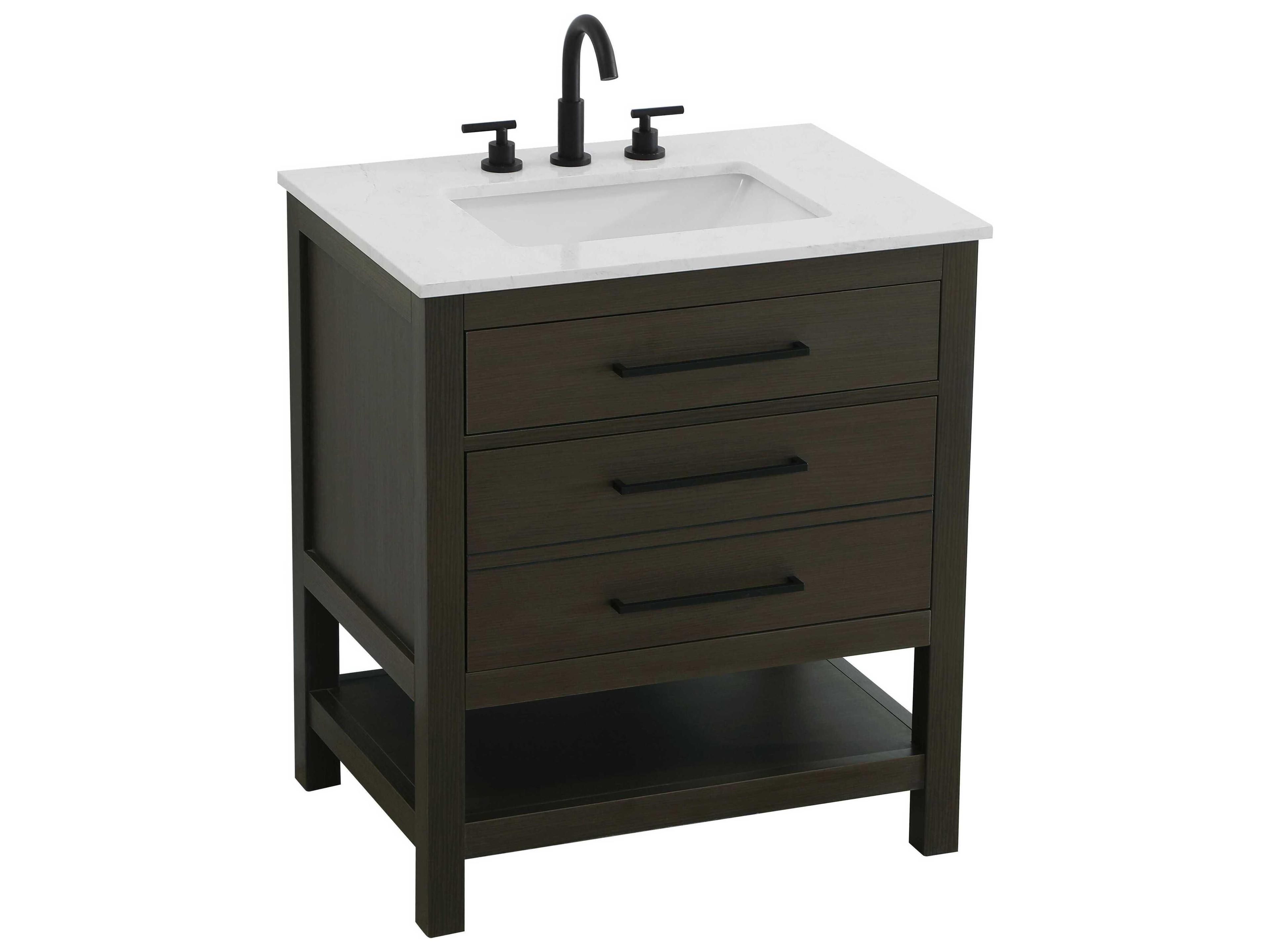 Elegant Lighting Karson Mocha Brown Vanity