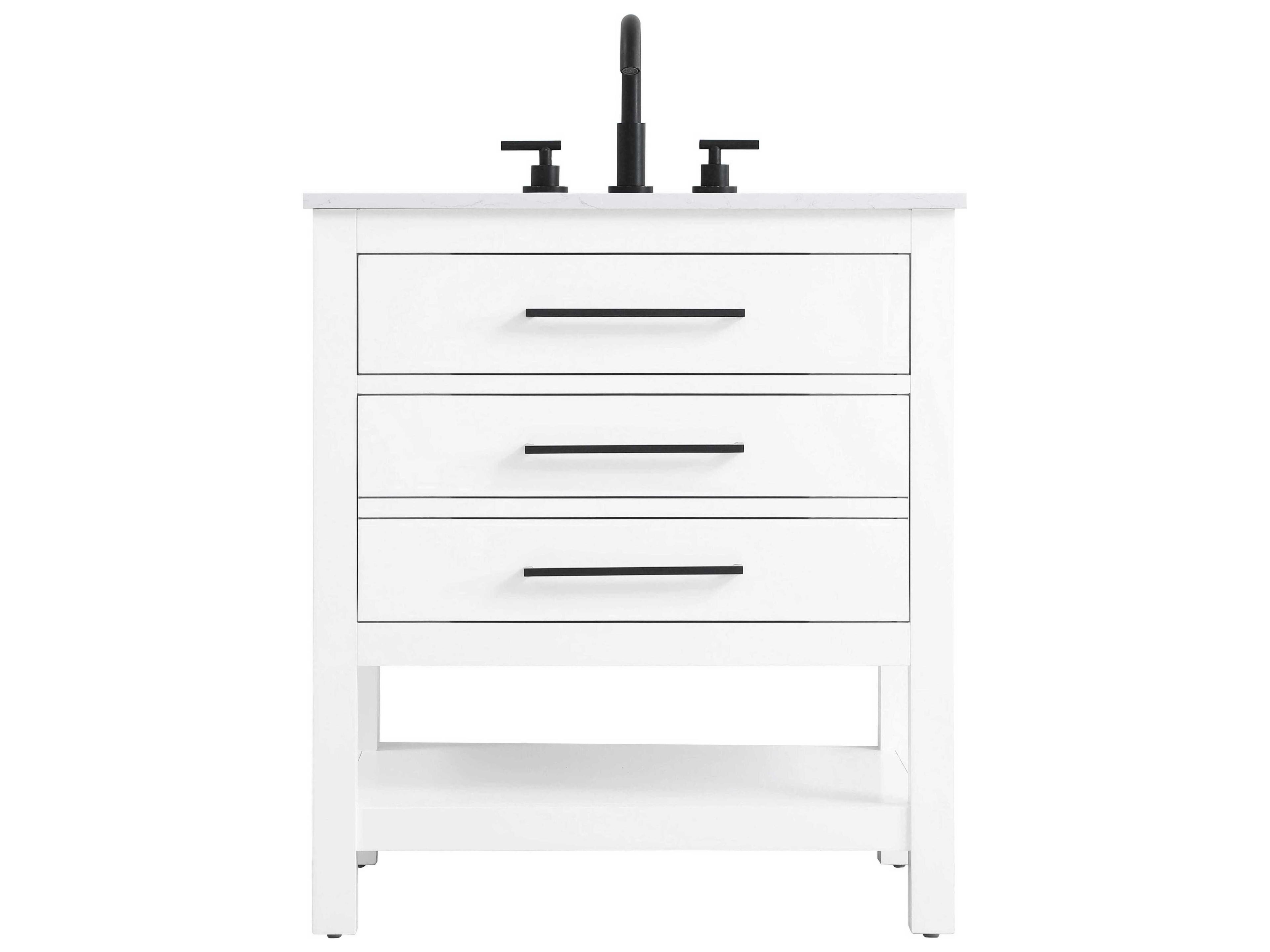 Elegant Lighting Karson White Vanity