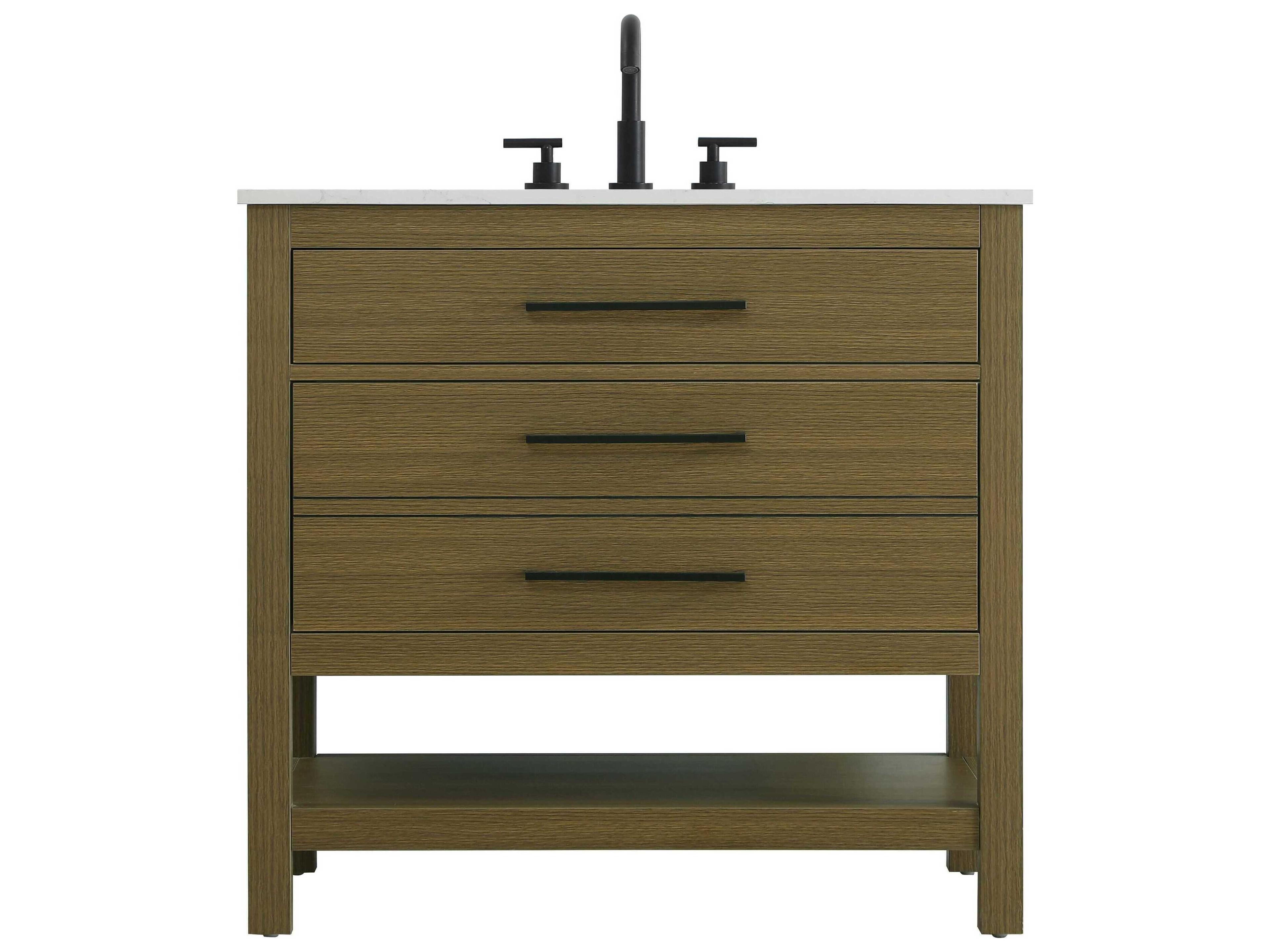 Elegant Lighting Karson Chestnut Brown Vanity