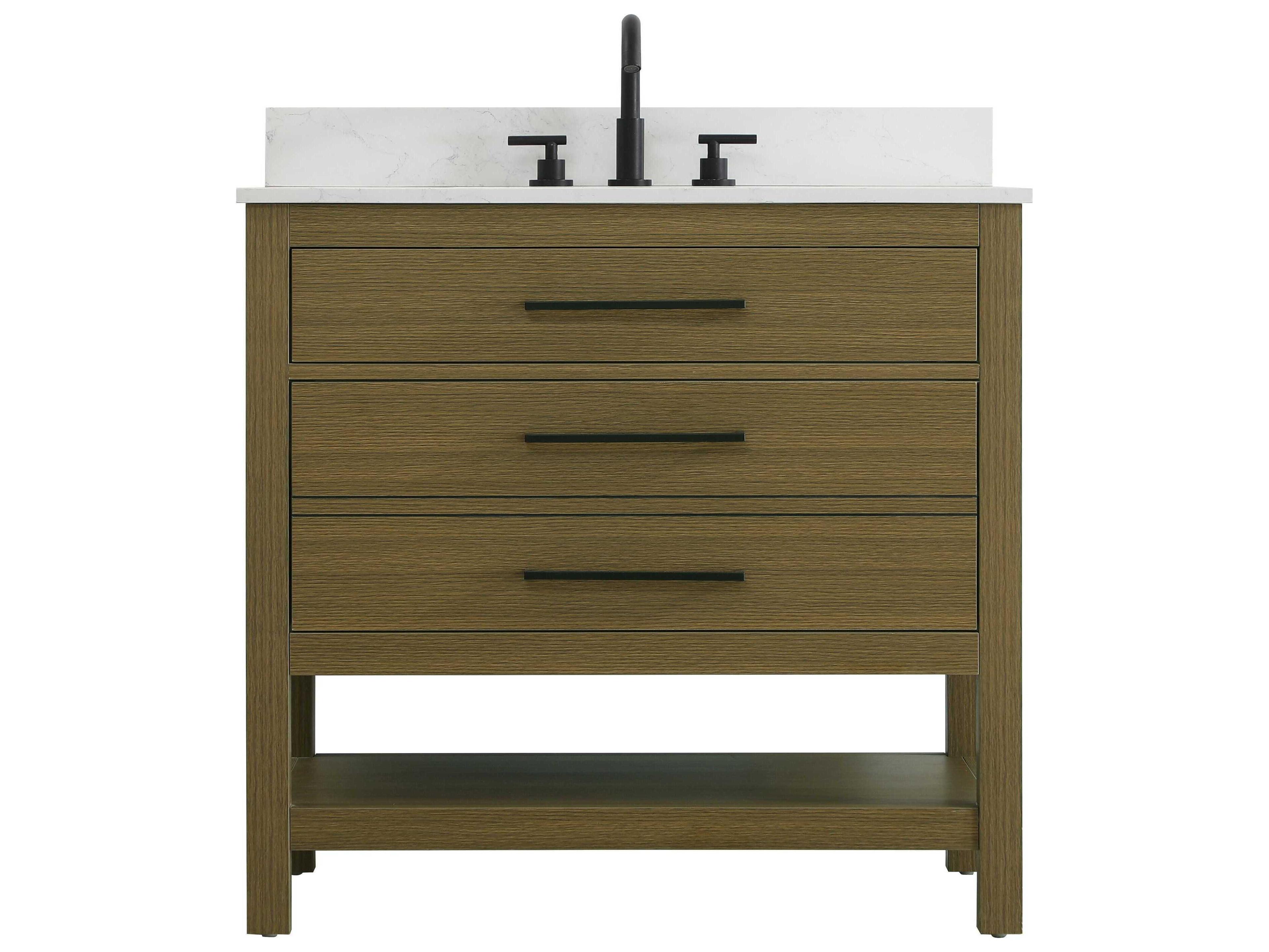 Elegant Lighting Karson Chestnut Brown Vanity