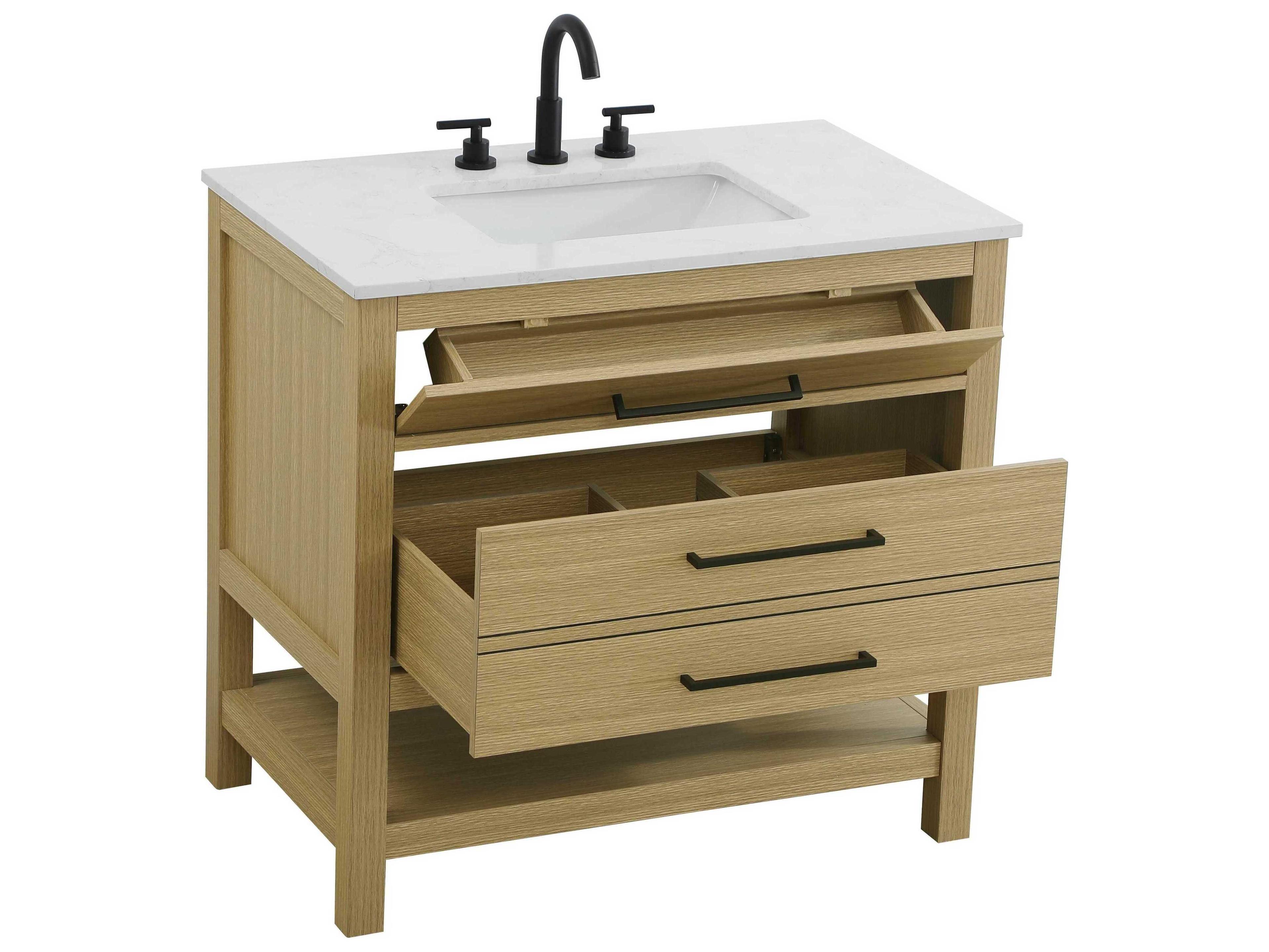 Elegant Lighting Karson Honey Brown Vanity