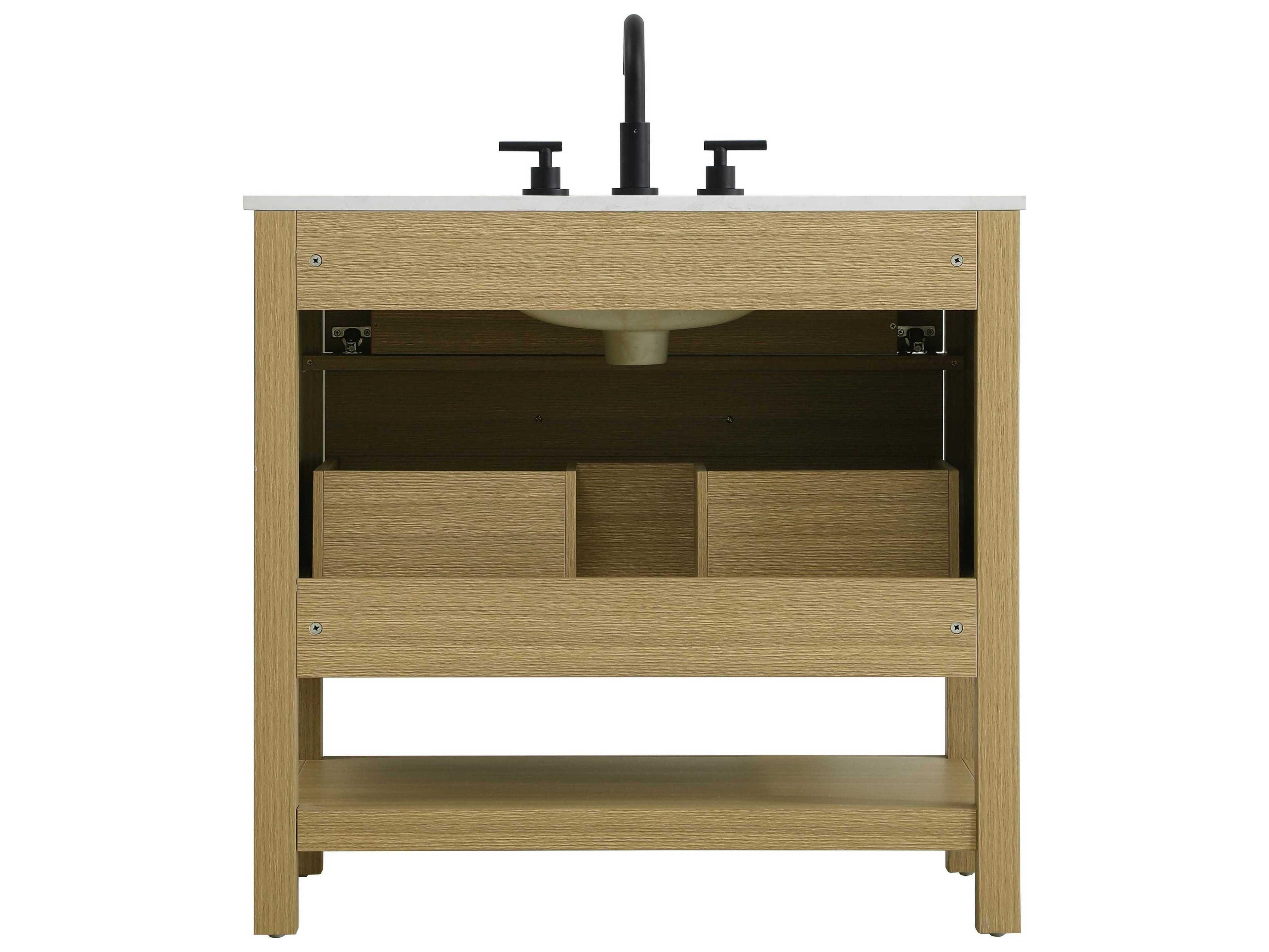 Elegant Lighting Karson Honey Brown Vanity