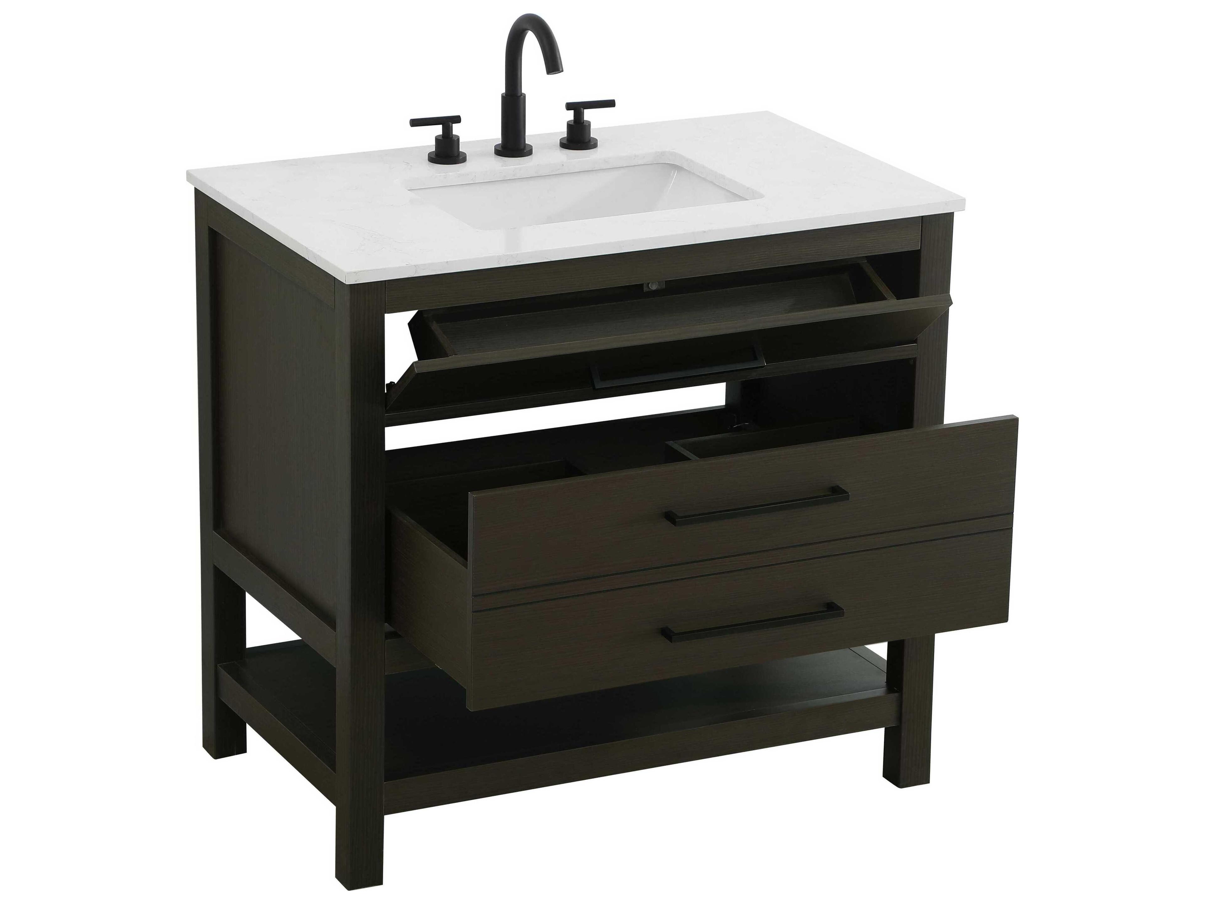 Elegant Lighting Karson Mocha Brown Vanity