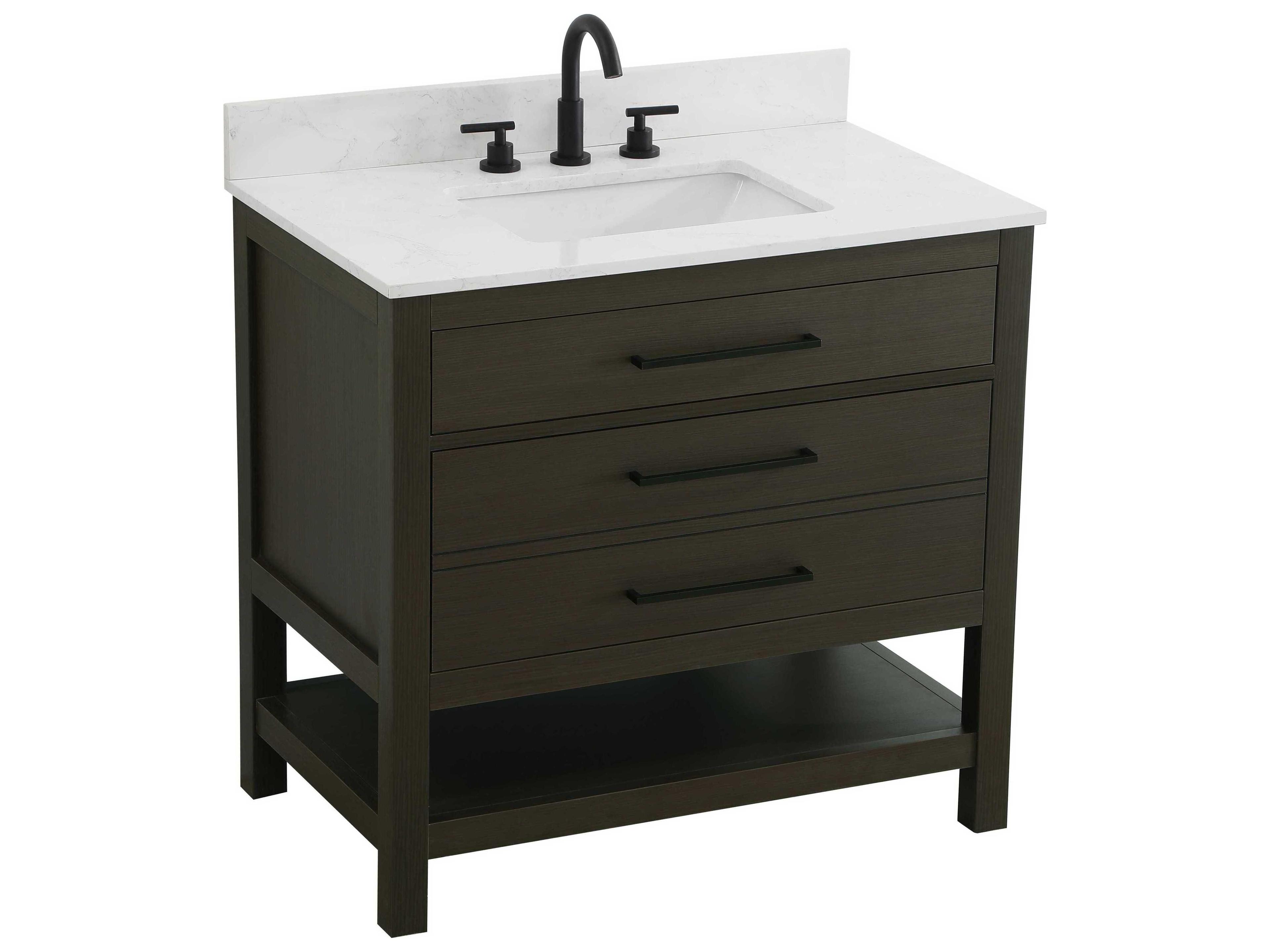 Elegant Lighting Karson Mocha Brown Vanity
