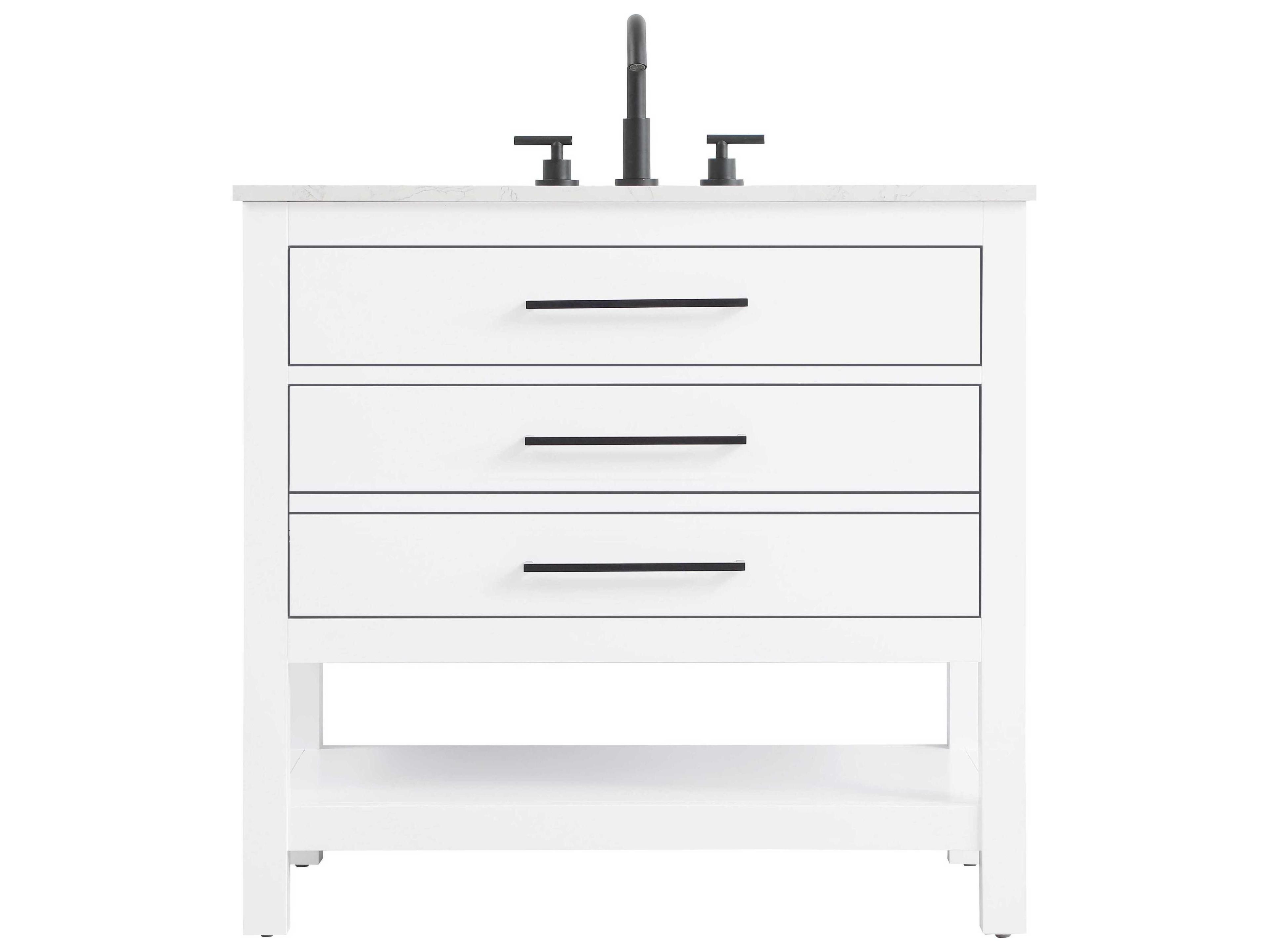 Elegant Lighting Karson White Vanity