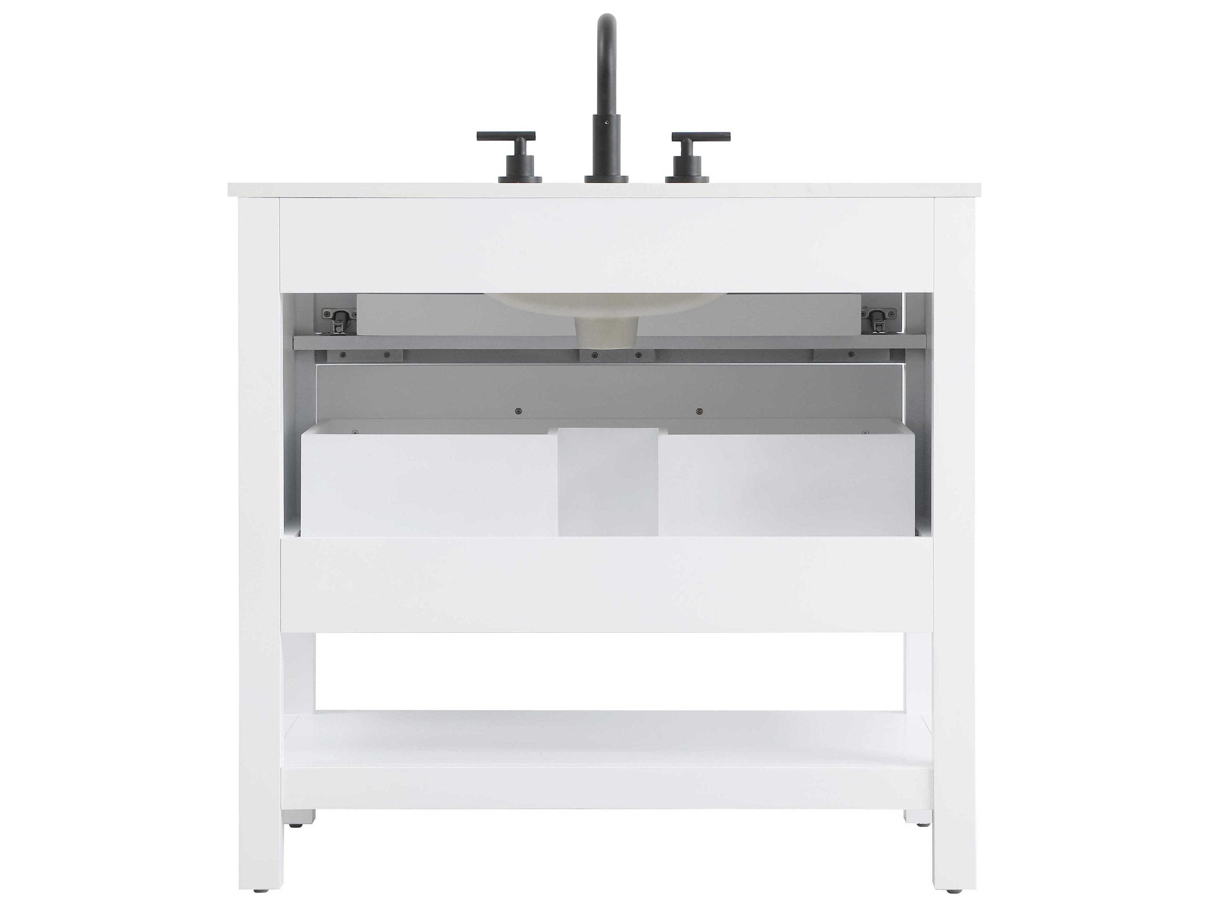 Elegant Lighting Karson White Vanity