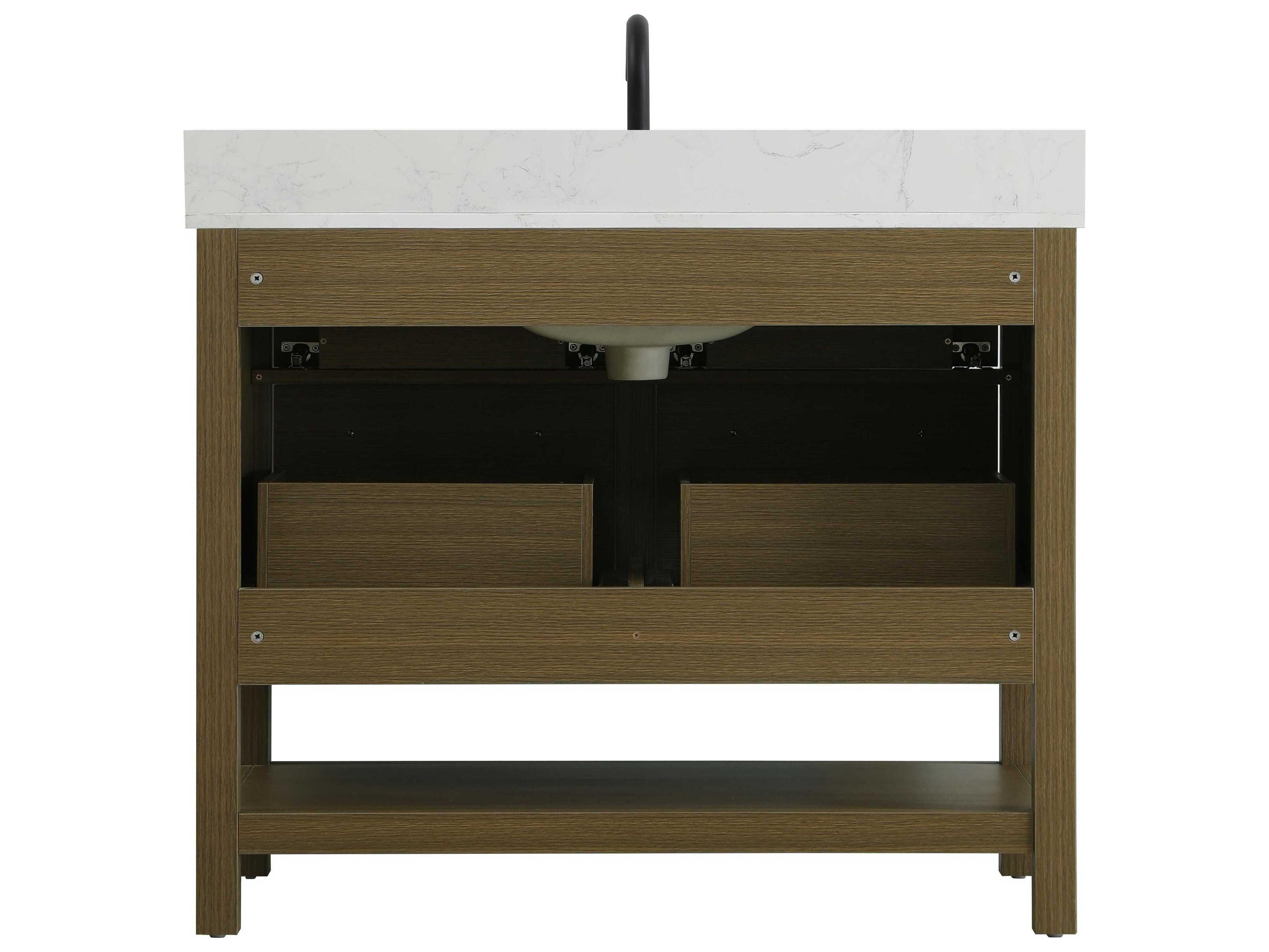 Elegant Lighting Karson Chestnut Brown Vanity