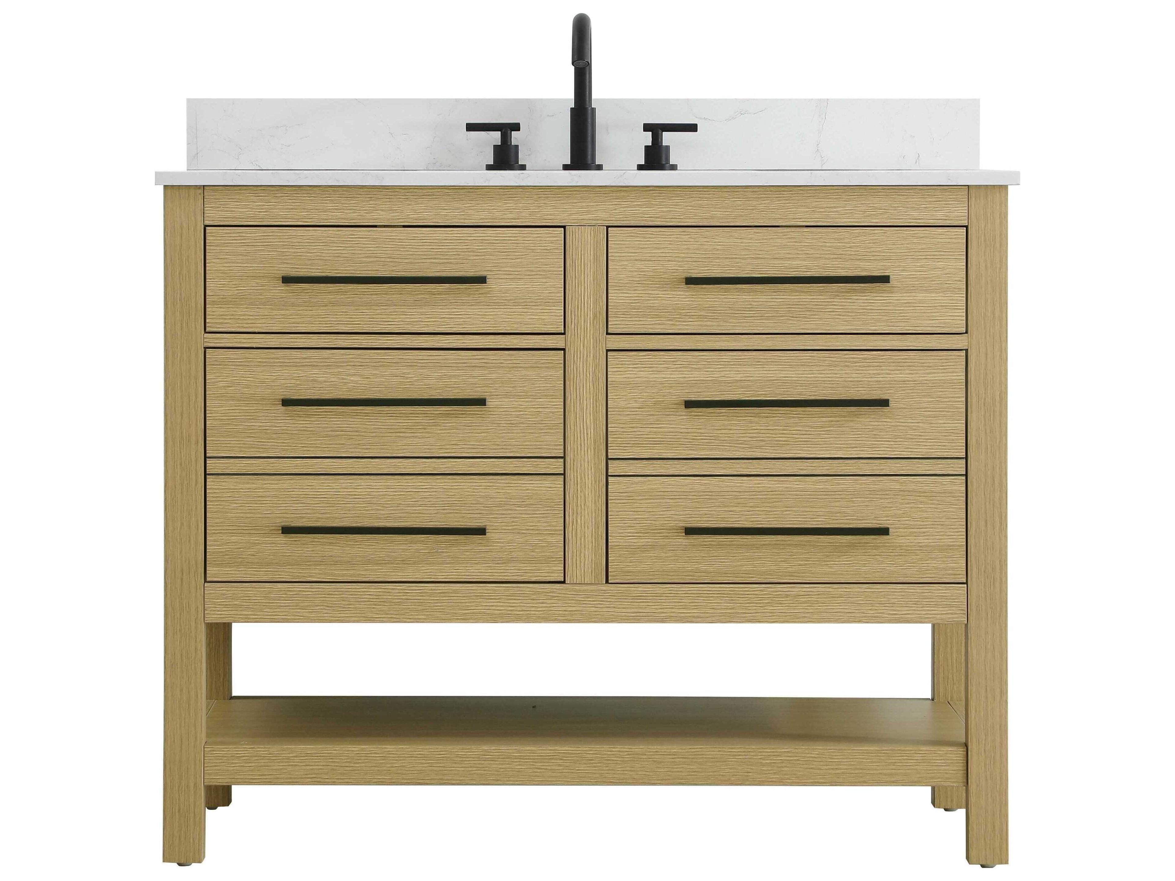 Elegant Lighting Karson Honey Brown Vanity