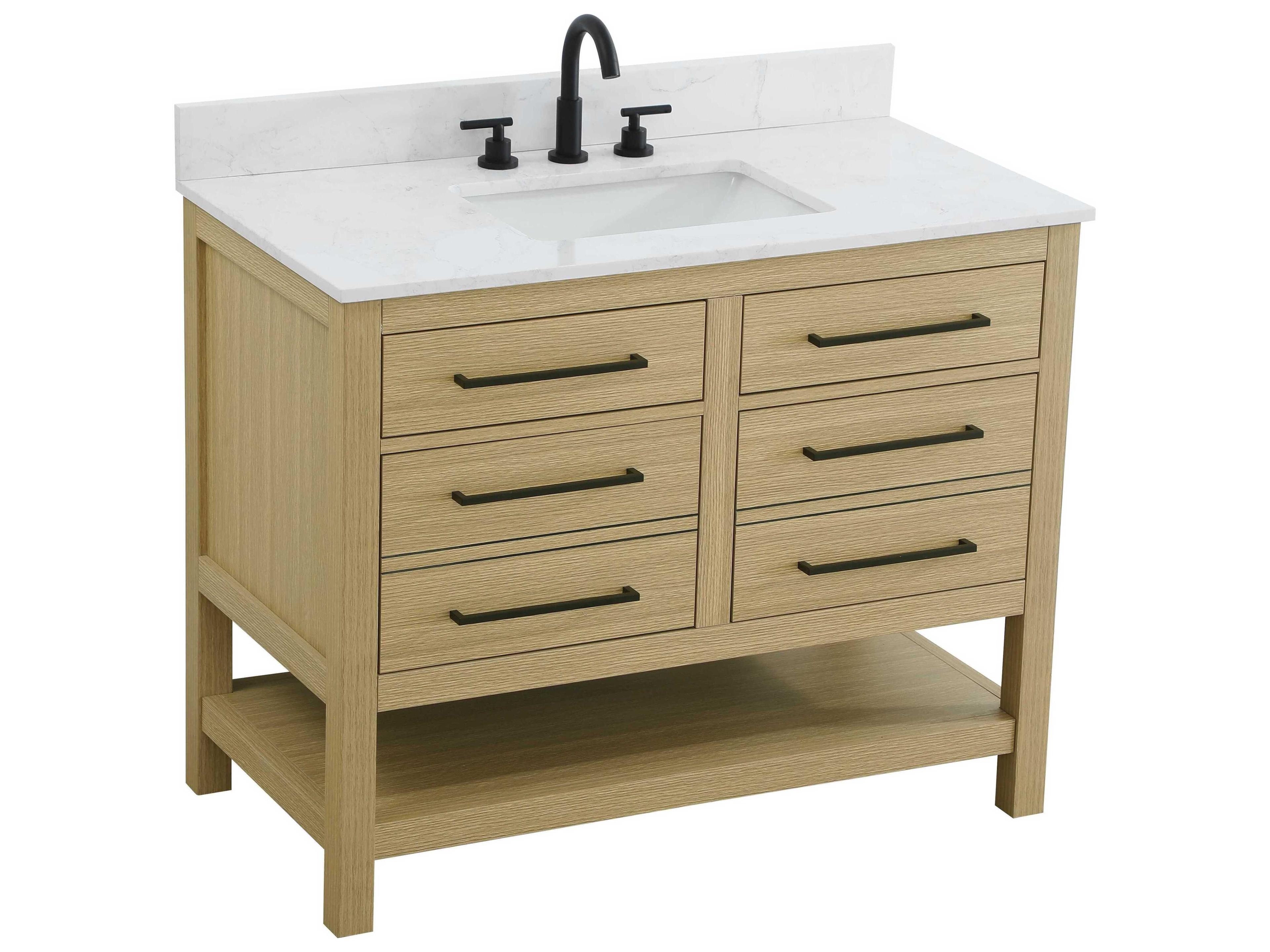 Elegant Lighting Karson Honey Brown Vanity