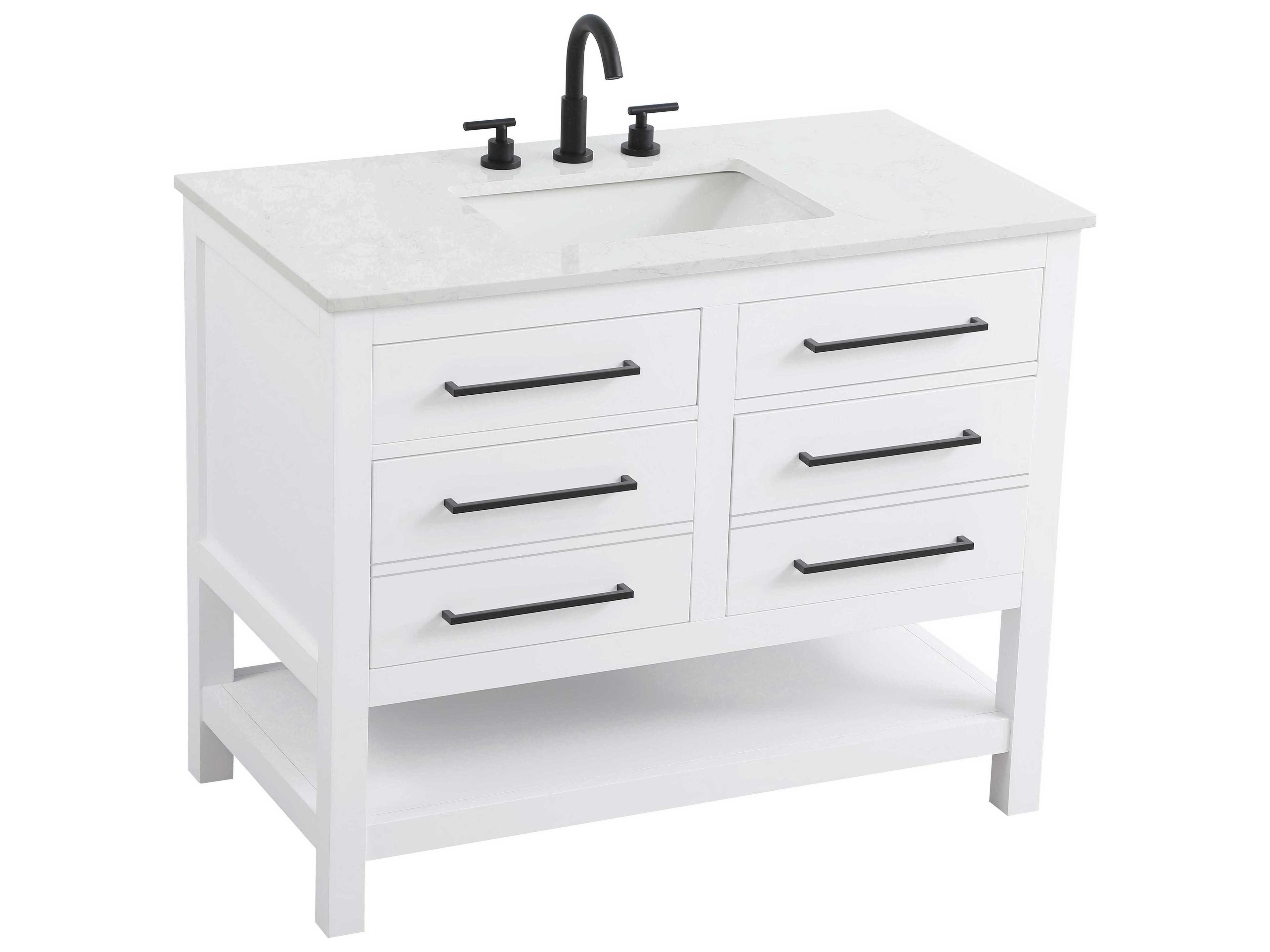 Elegant Lighting Karson White Vanity