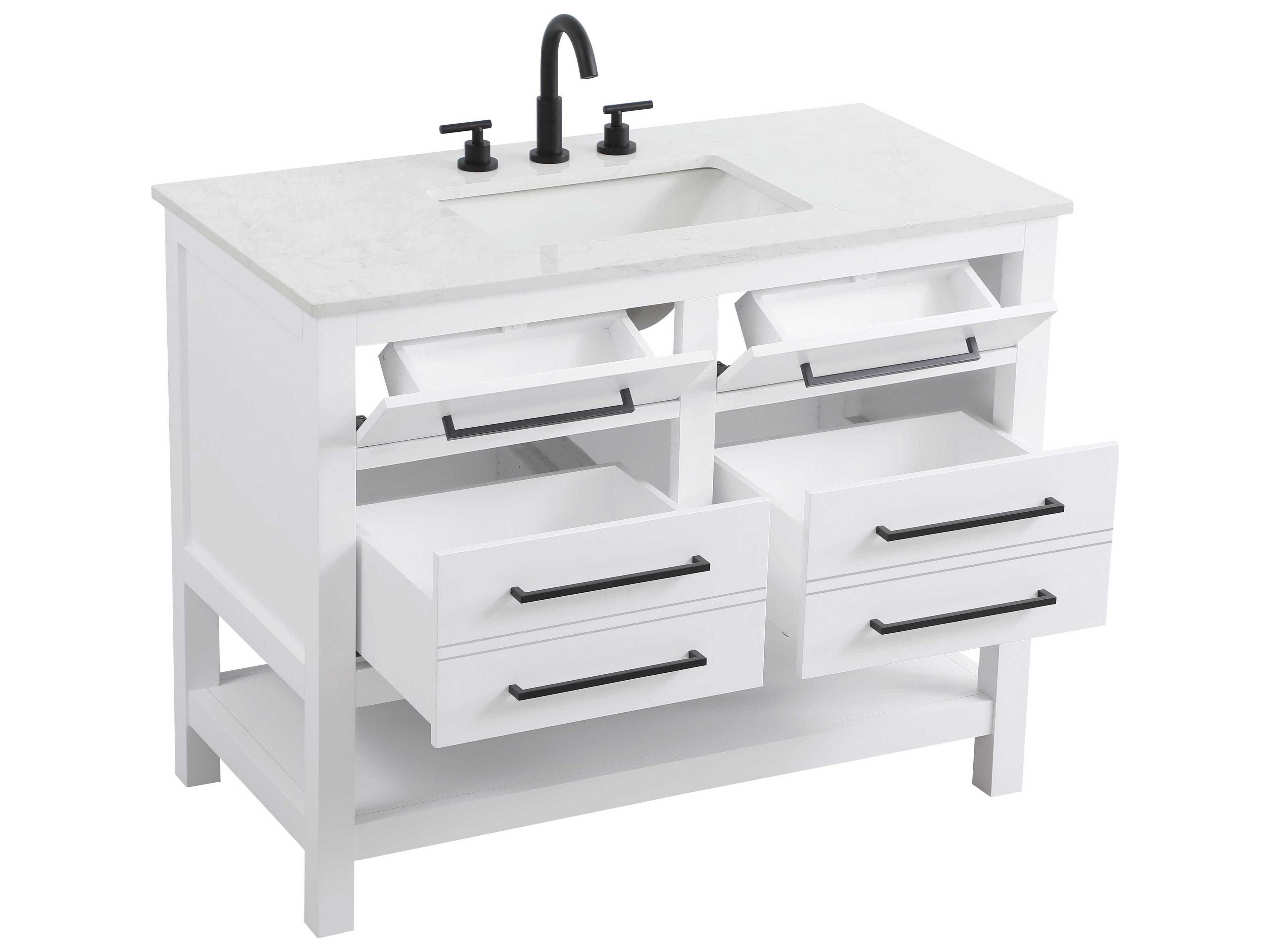 Elegant Lighting Karson White Vanity