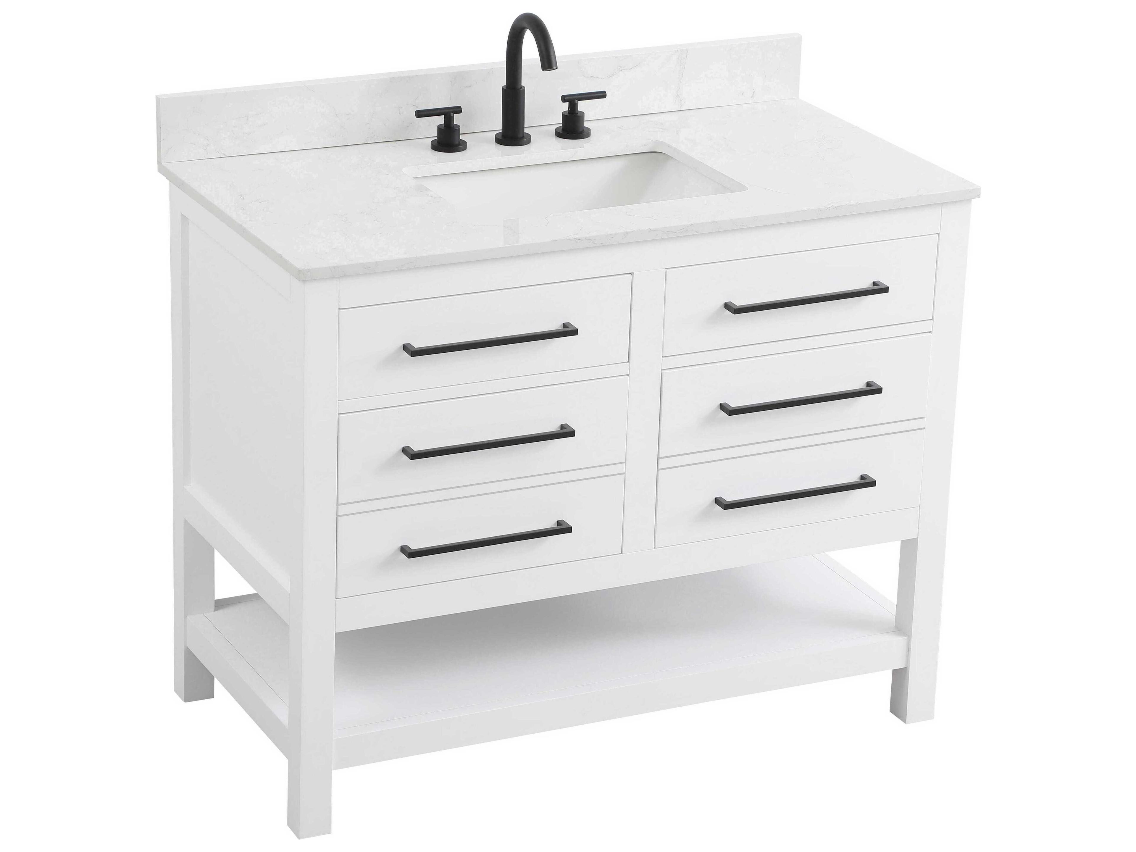 Elegant Lighting Karson White Vanity