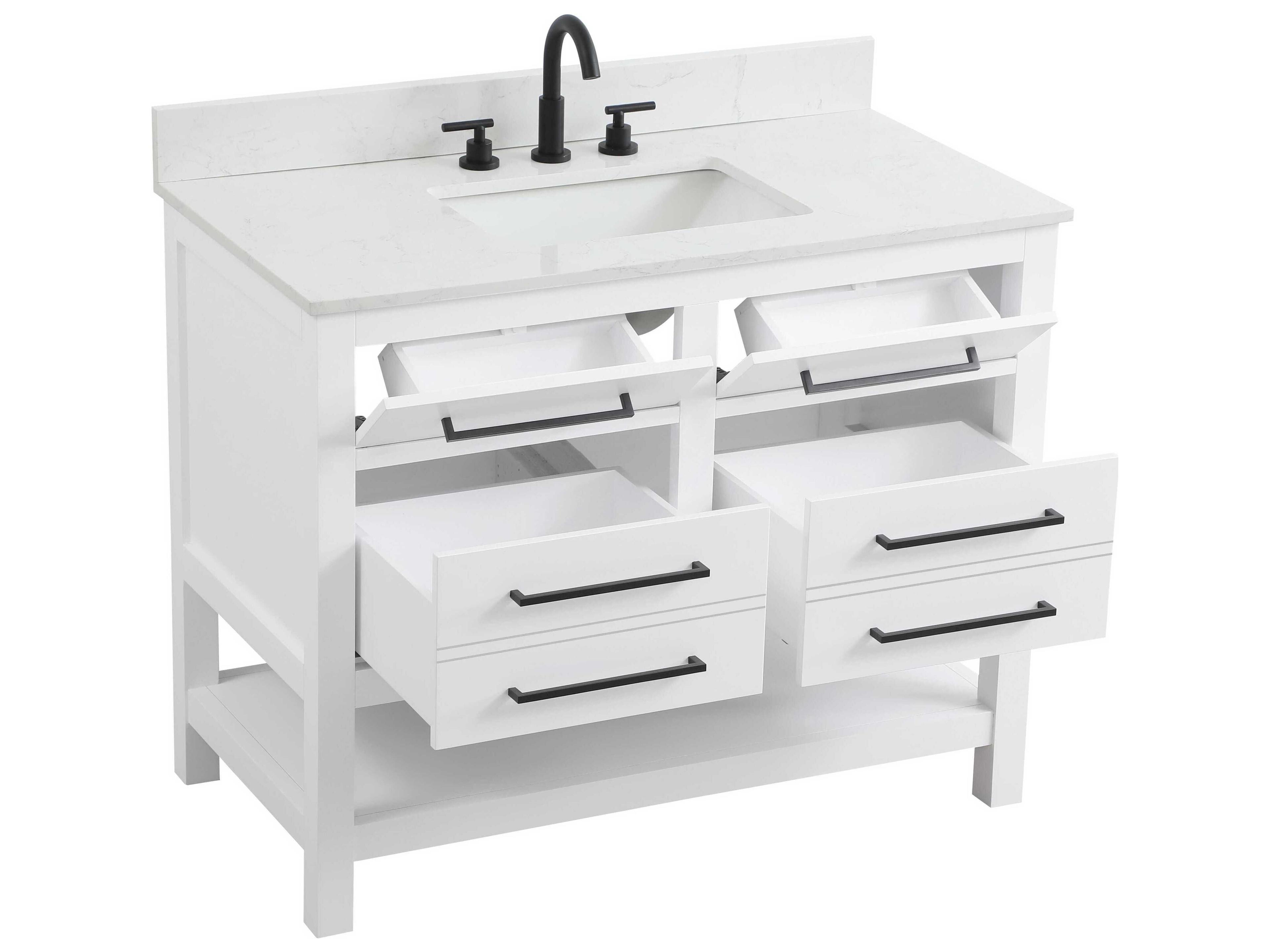 Elegant Lighting Karson White Vanity